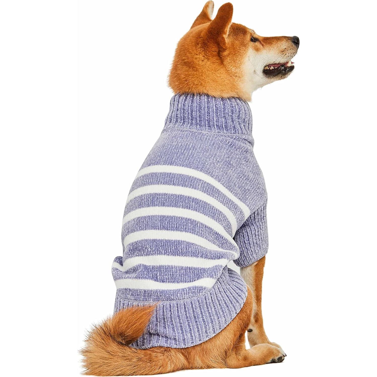 Suéter para Perro Blueberry Pet Rayas Azul Lavado 30 cm