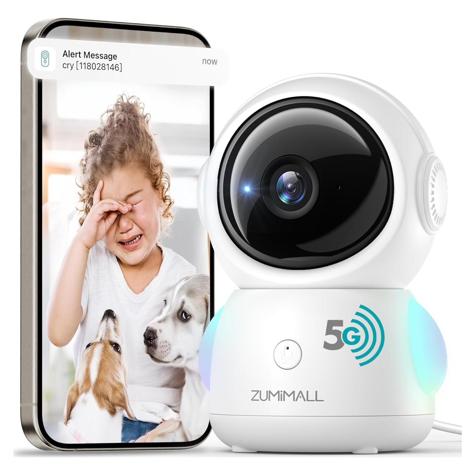 Cámara de Seguridad ZUMIMALL BK06 2K WiFi con Audio y Seguimiento