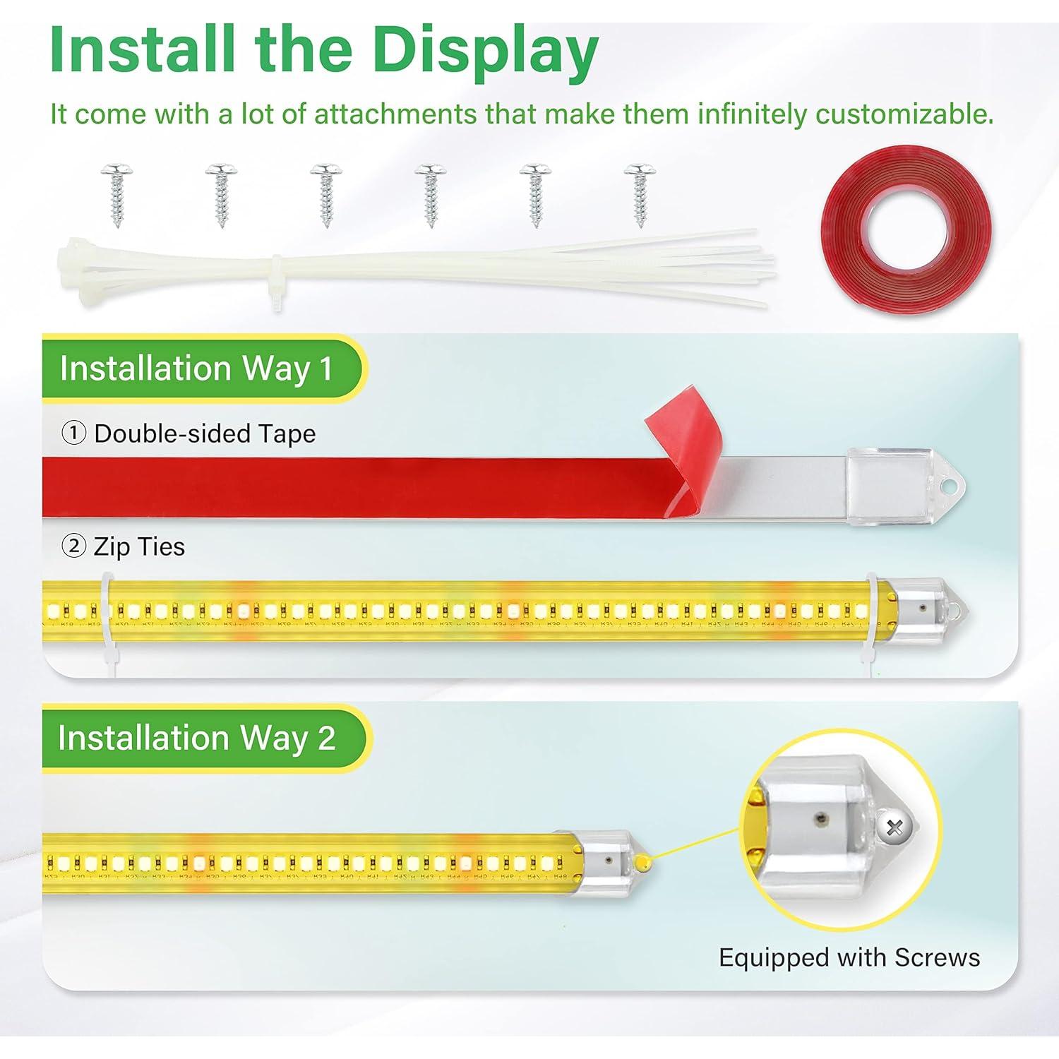 iPower 60W Luz LED Cultivo Amarilla 4 Tubos Espectro Completo