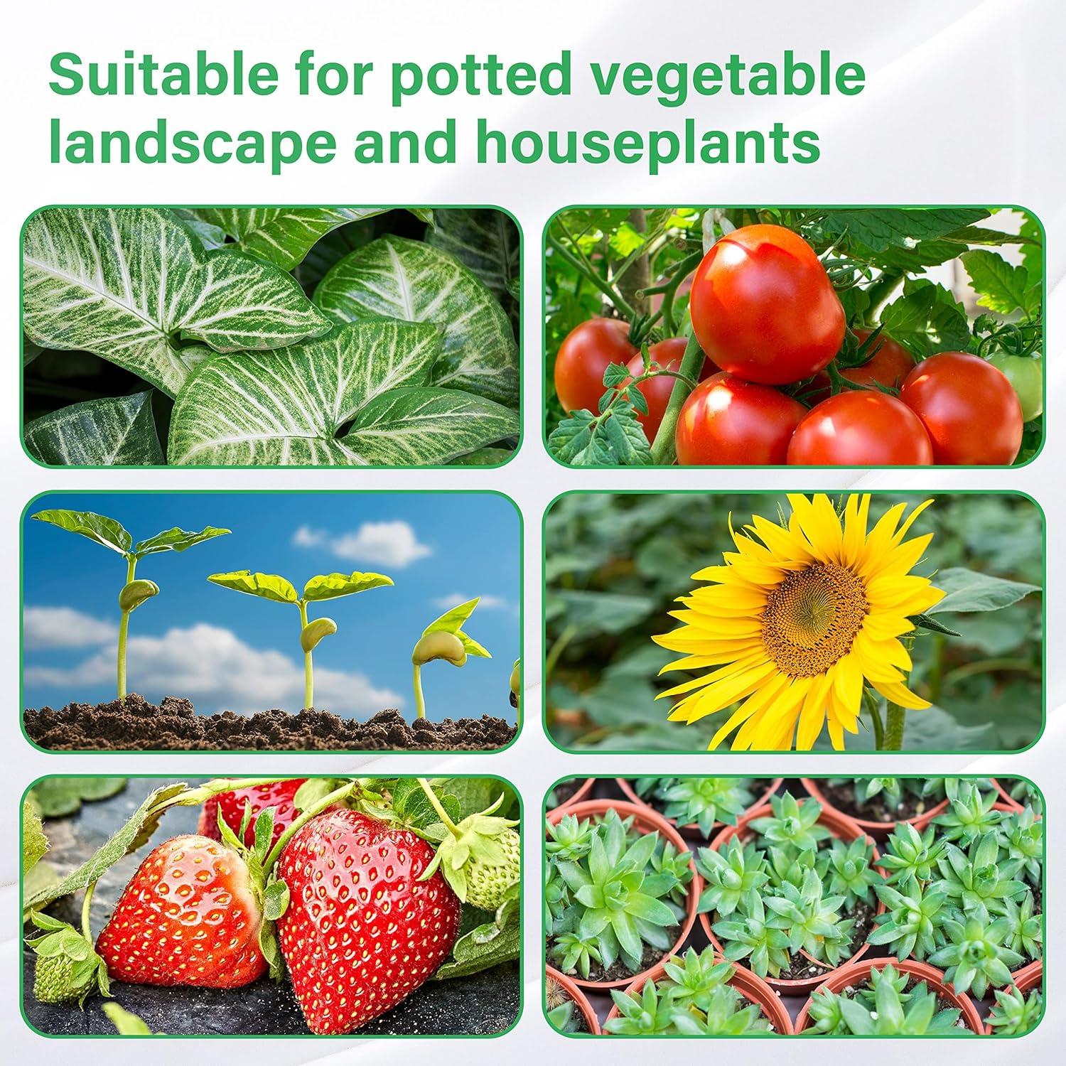 iPower 60W Luz LED Cultivo Amarilla 4 Tubos Espectro Completo