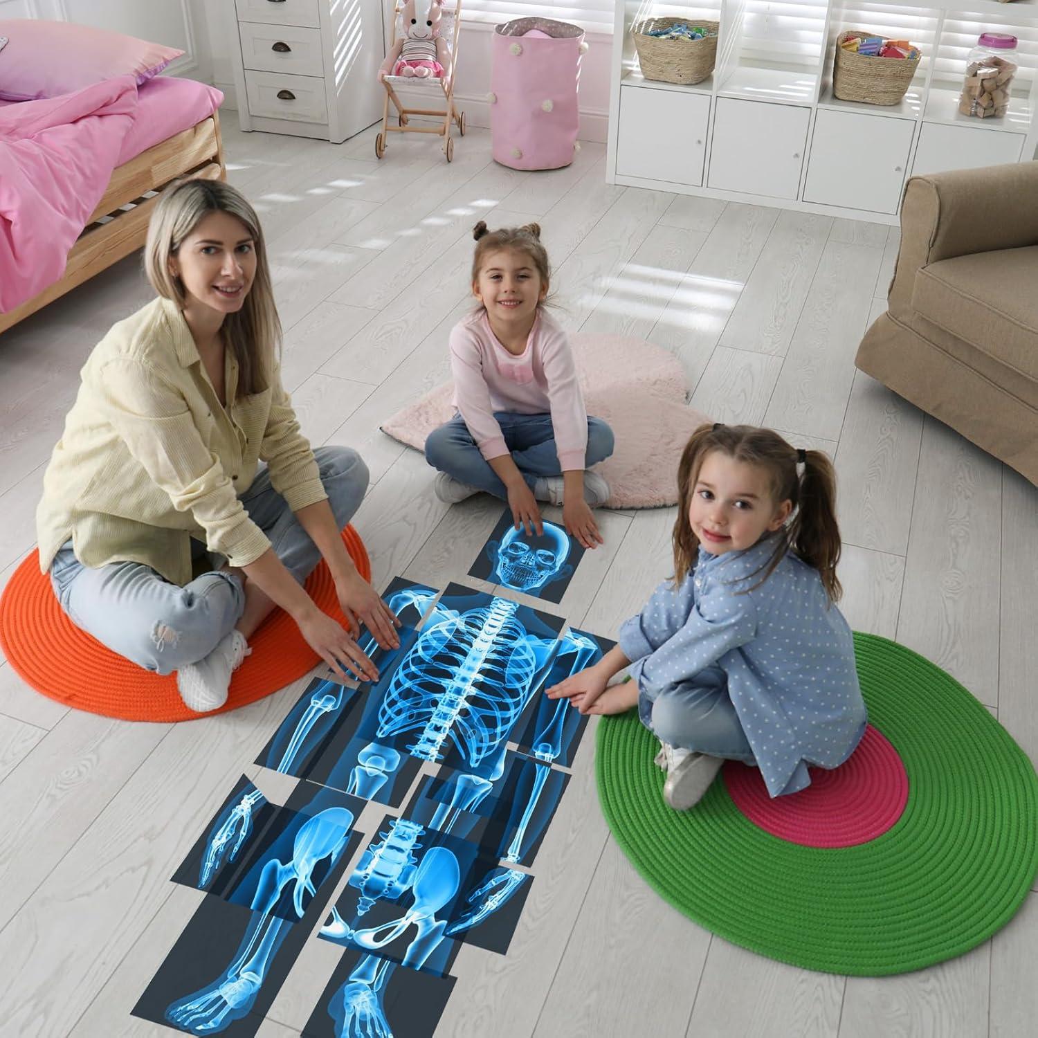 16 Piezas Rayos X Humanos Lineshading Azul para Niños