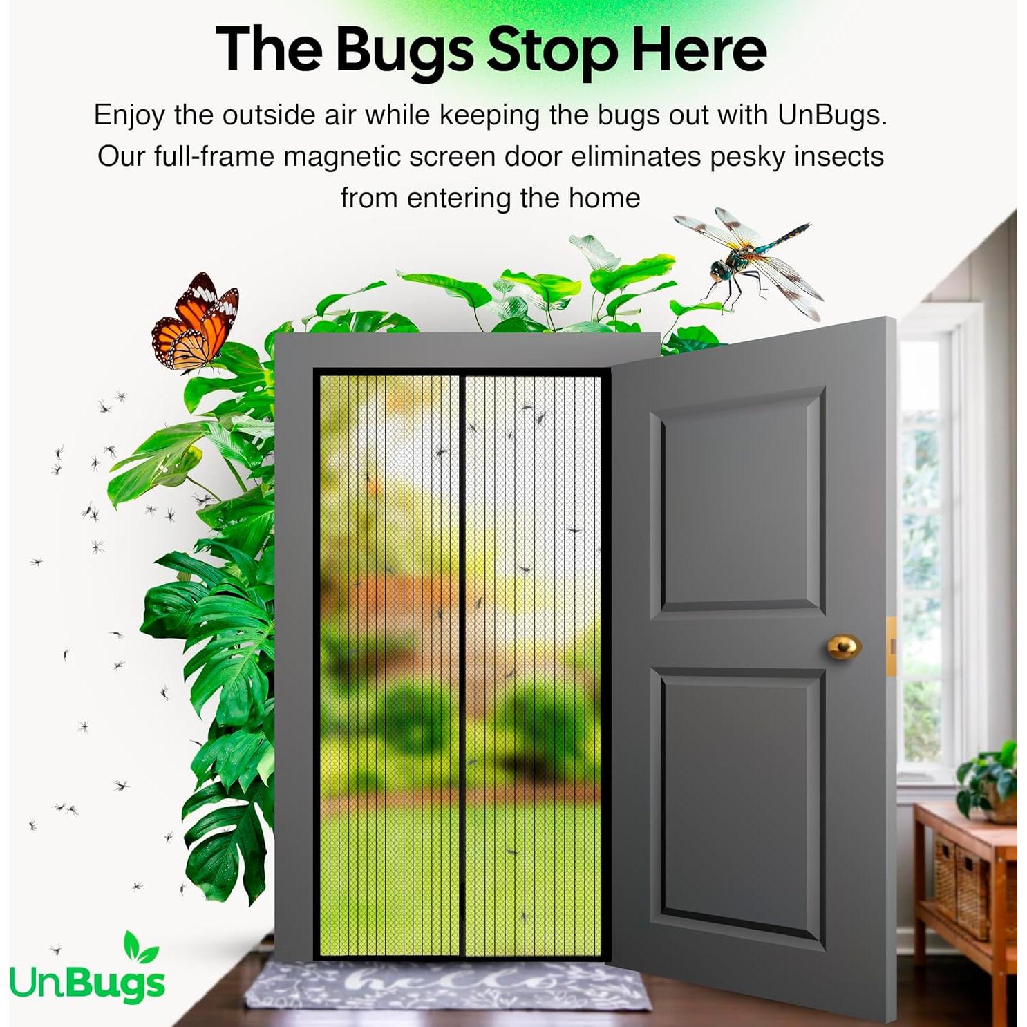 Puerta de Pantalla Magnética UnBugs - 91 x 208 cm - Cierre Automático