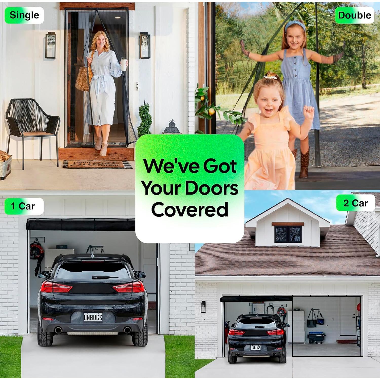 Puerta de Pantalla Magnética UnBugs - 91 x 208 cm - Cierre Automático