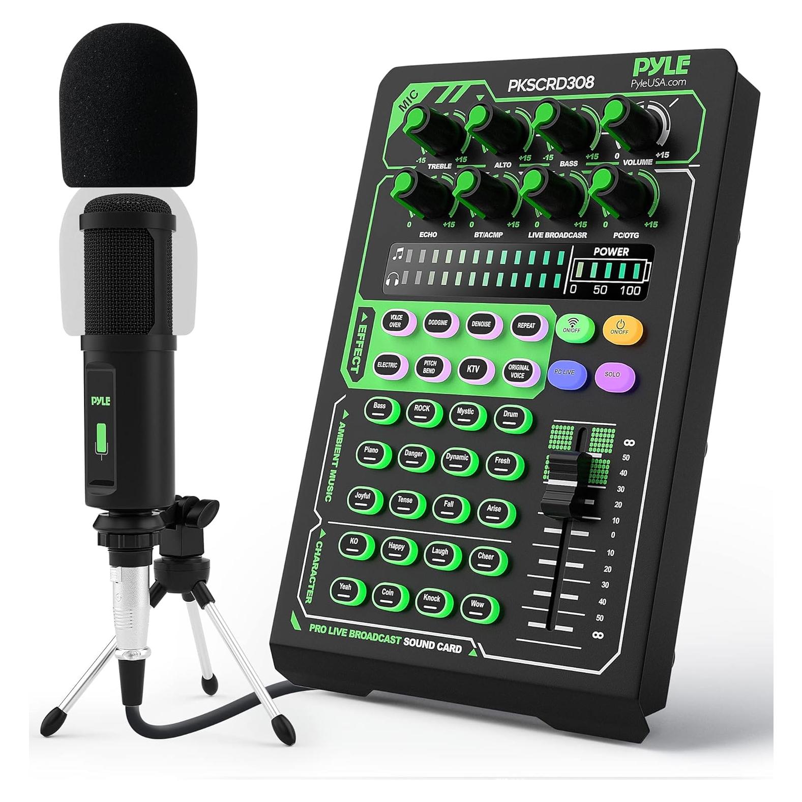 Tarjeta de Sonido Pyle PKSCRD308 Bluetooth con Micrófono