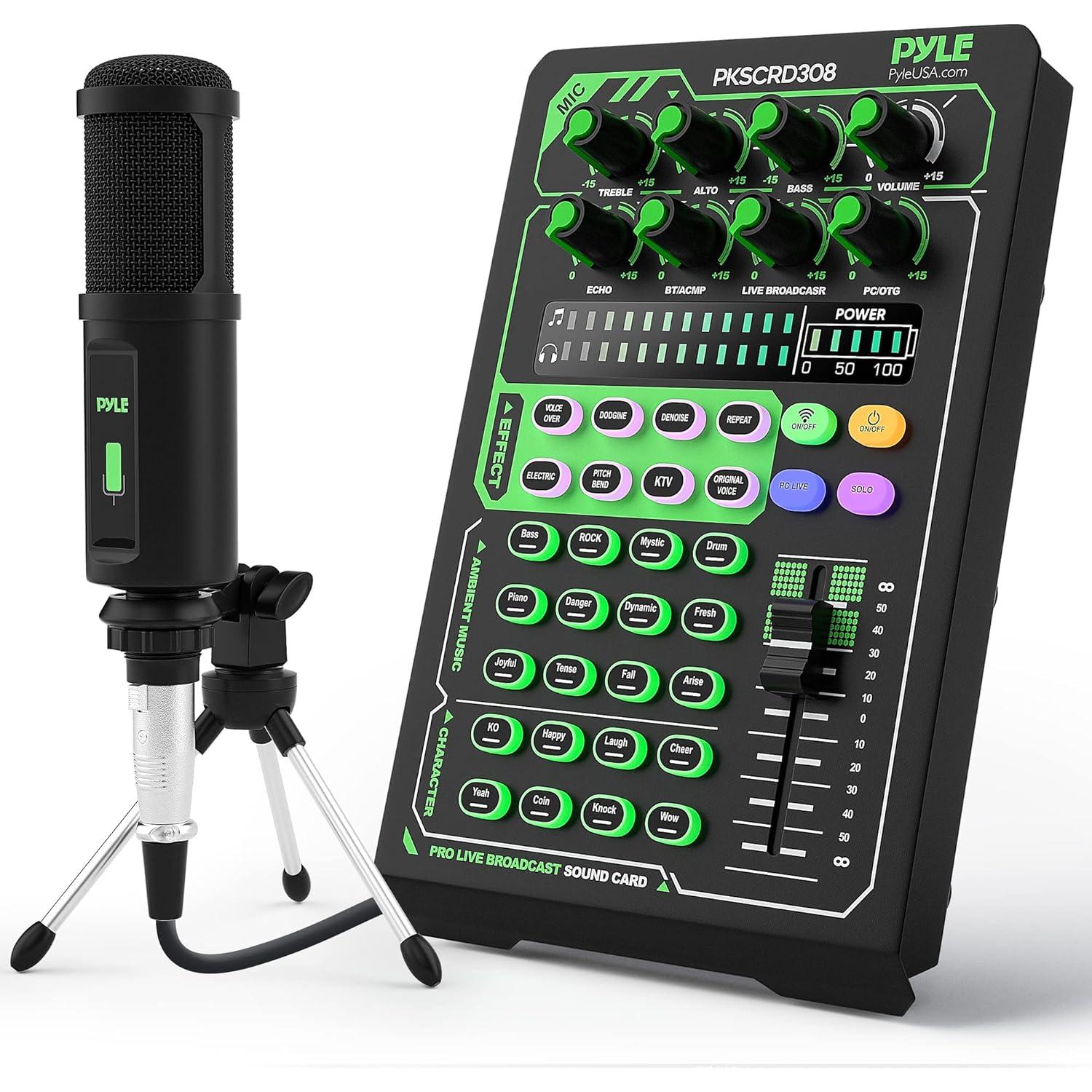 Tarjeta de Sonido Pyle PKSCRD308 Bluetooth con Micrófono