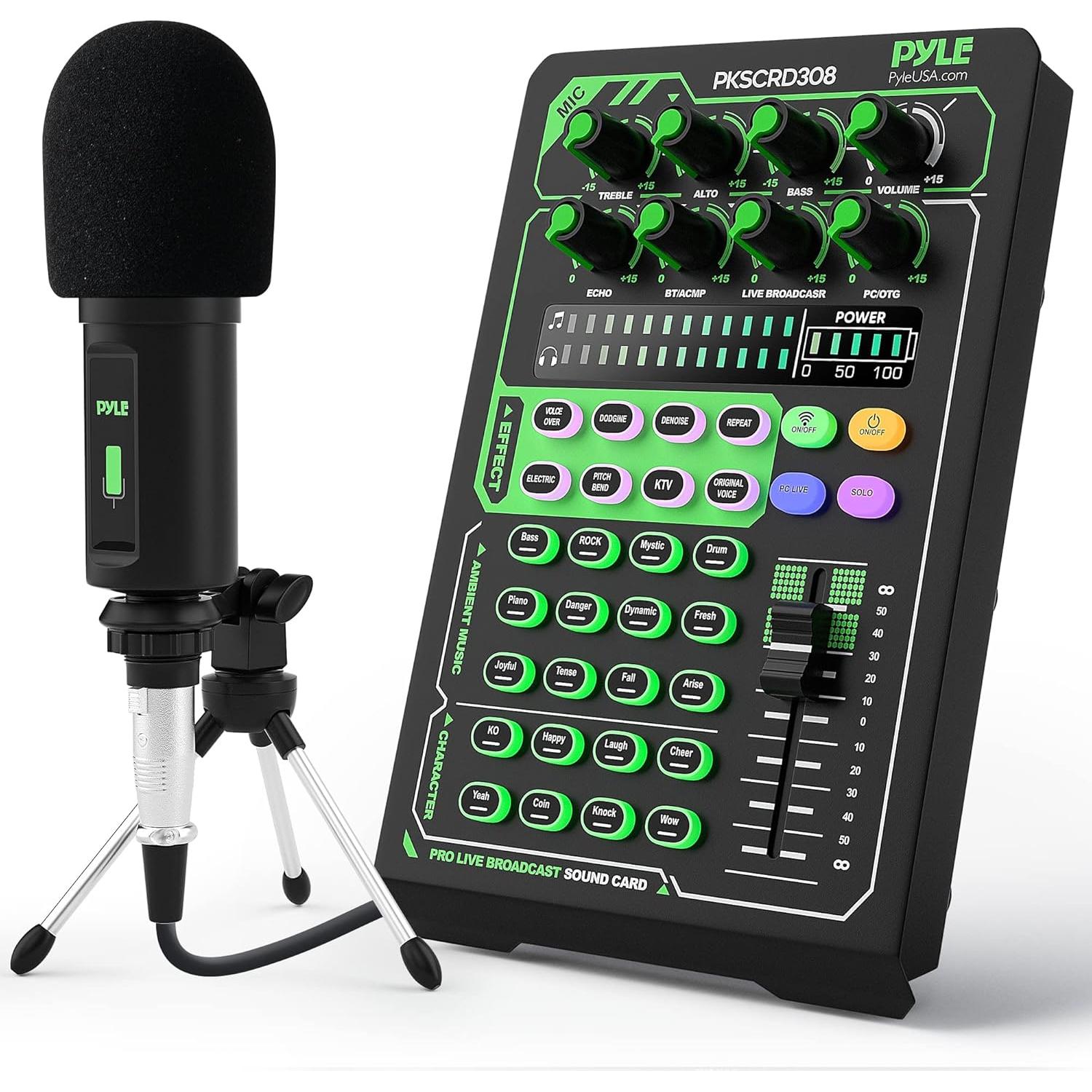 Tarjeta de Sonido Pyle PKSCRD308 Bluetooth con Micrófono