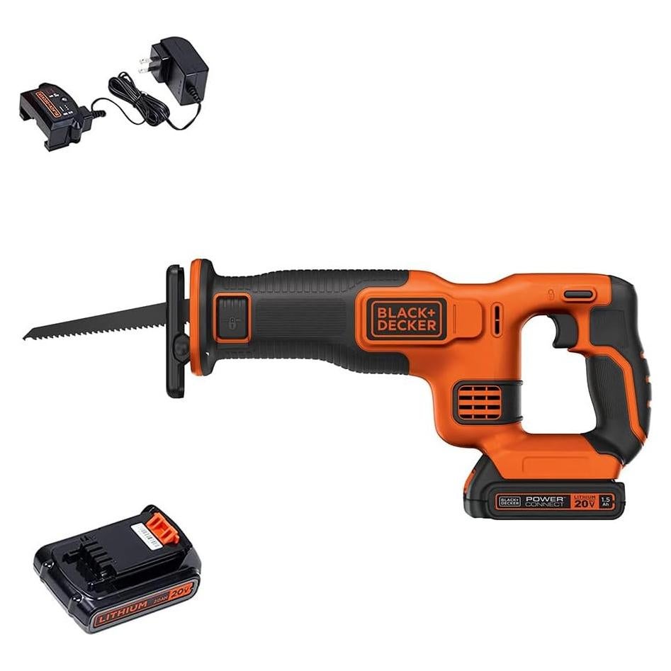 Sierra Recíproca Inalámbrica BLACK+DECKER 20V Kit 2,04 kg