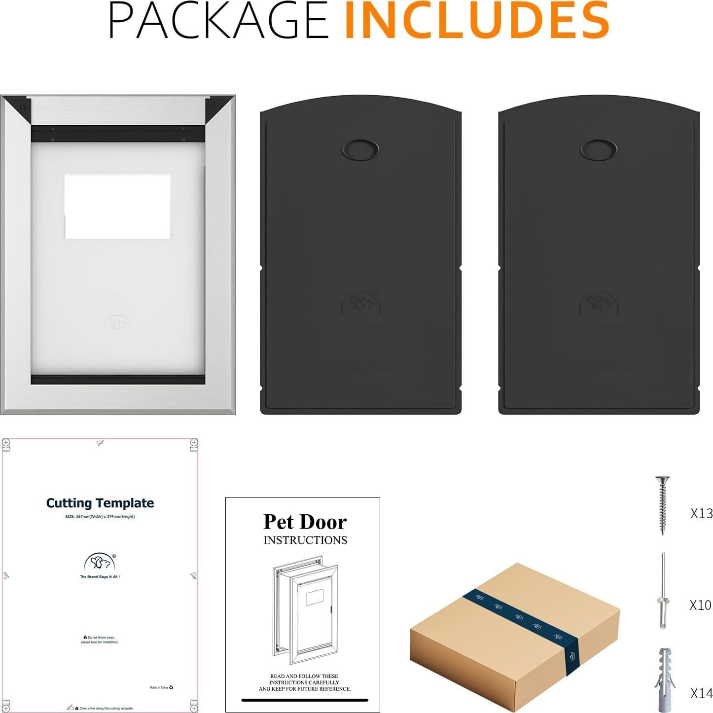 Puerta para Perros Classicmacher Extra Grande Aluminio Plata