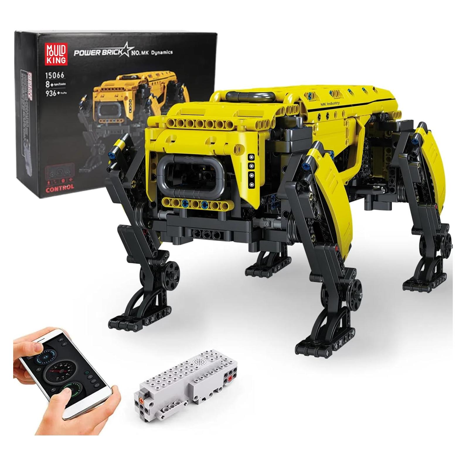 Robot Perro Mould King WX15066 Amarillo 936 Piezas RC