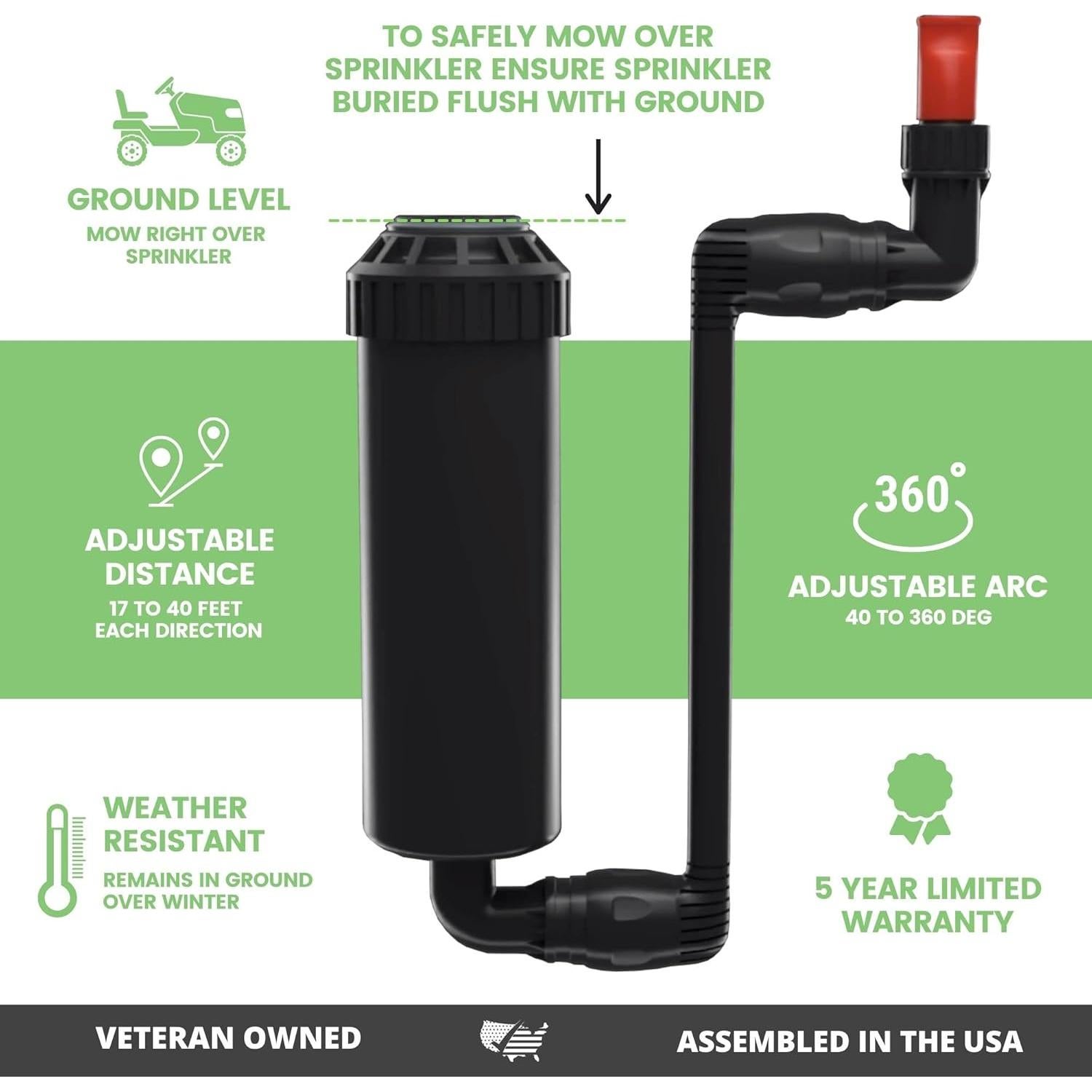 Aspersor Ajustable Quick-Snap QSK-745 5-Pack 5000 ft²