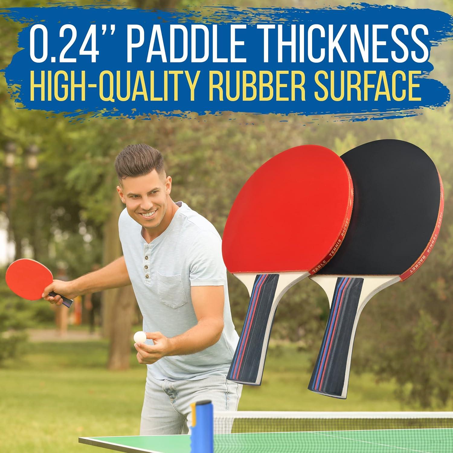 Set de Ping Pong SereneLife con Red y 3 Pelotas