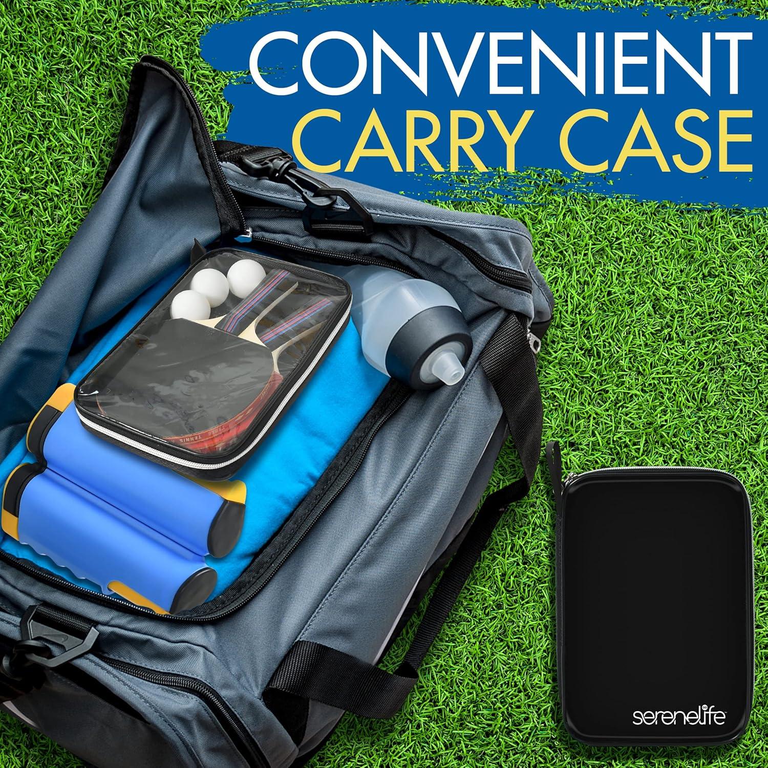 Set de Ping Pong SereneLife con Red y 3 Pelotas