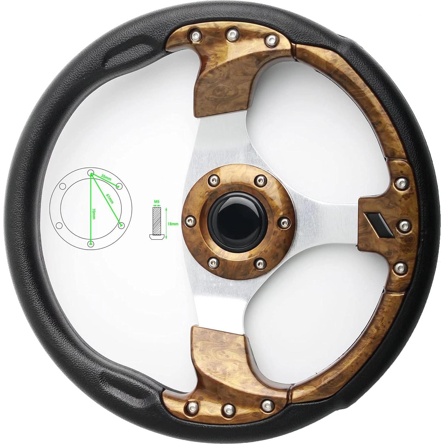 Volante de Golf YEHICY 31.75 cm Grano de Madera Universal