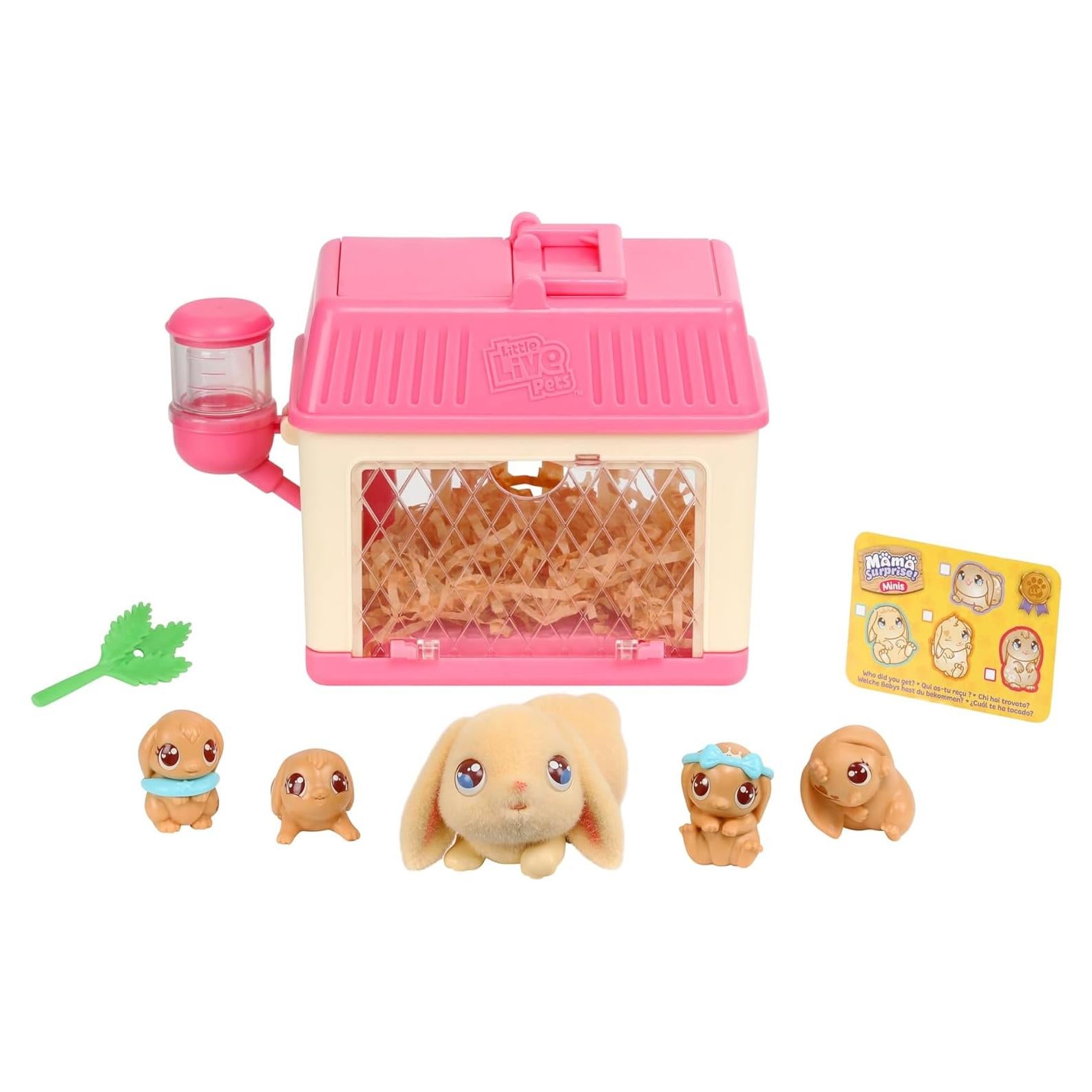 Little Live Pets Conejito Sorpresa Mini con Casa Rosa