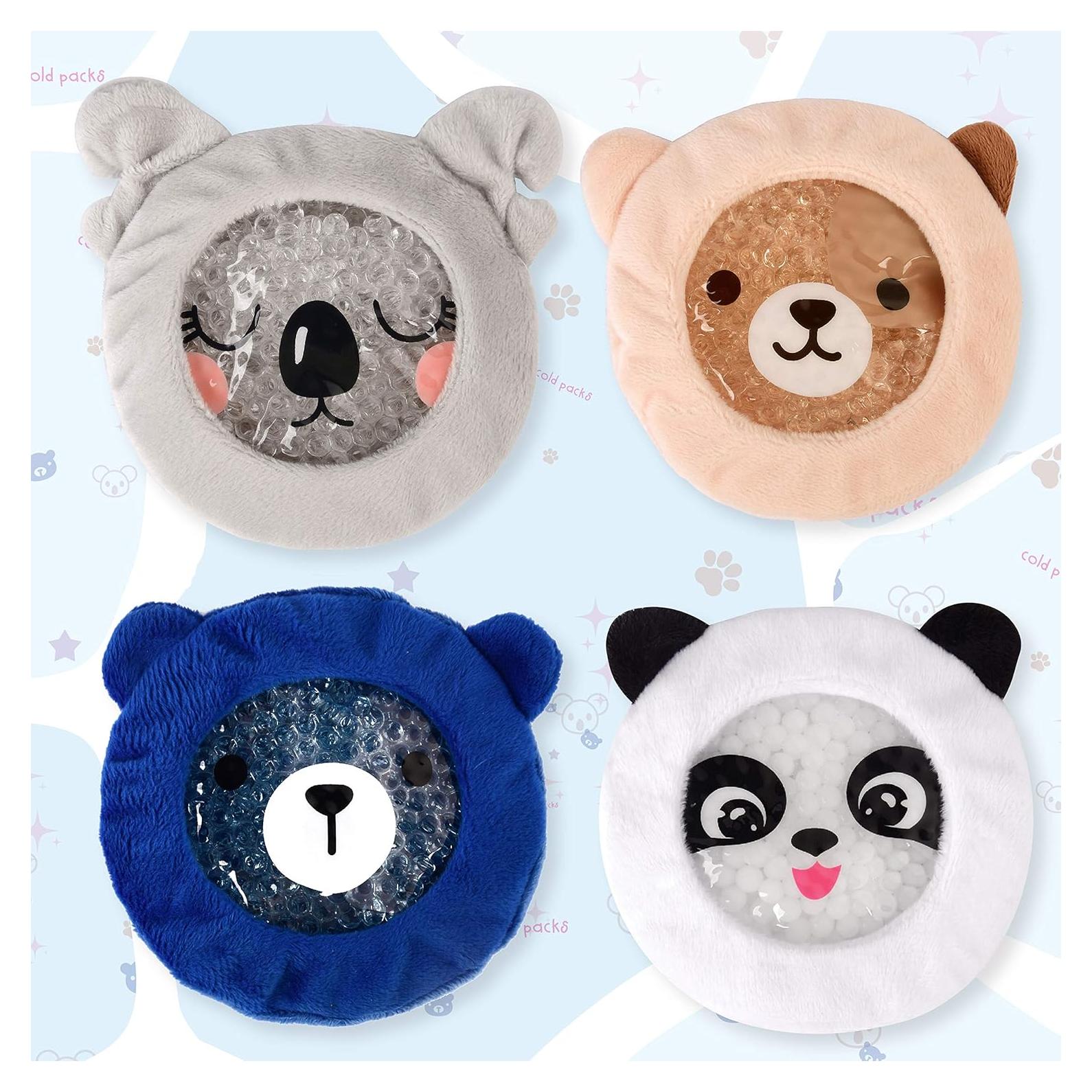 Paquetes de Hielo Boo Boo para Niños 4-Pack Panda - Terapia Fría y Caliente