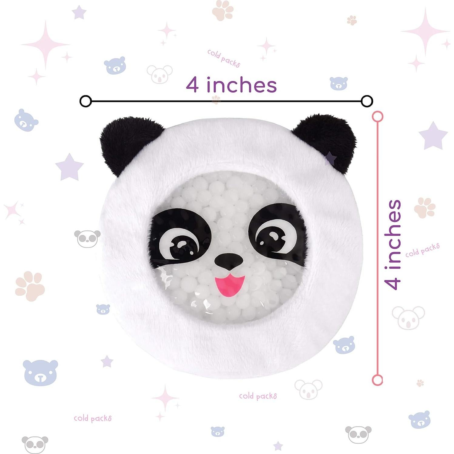 Paquetes de Hielo Boo Boo para Niños 4-Pack Panda - Terapia Fría y Caliente