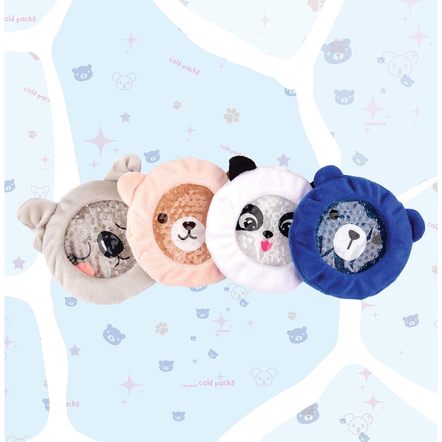 Paquetes de Hielo Boo Boo para Niños 4-Pack Panda - Terapia Fría y Caliente