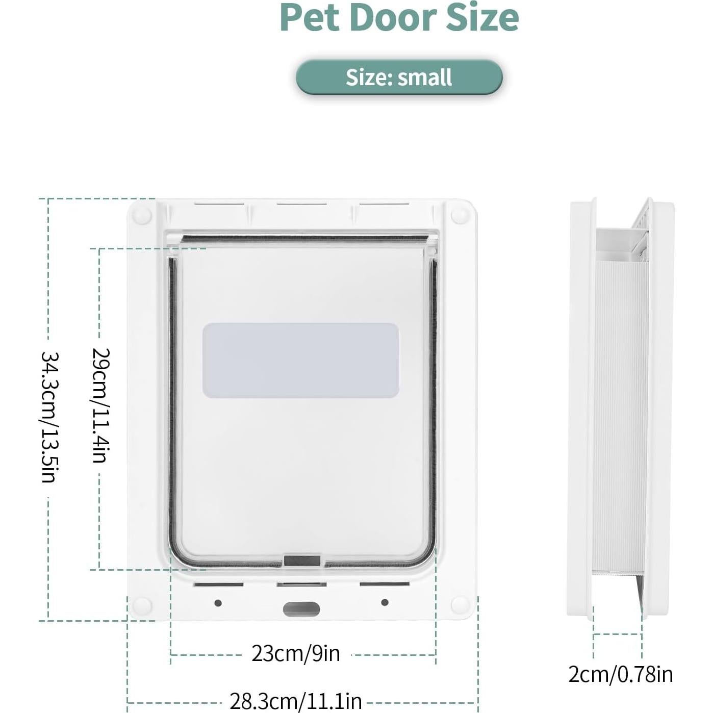 Puerta para Perros Pequeños Lessmon 34x28 cm con Bloqueo