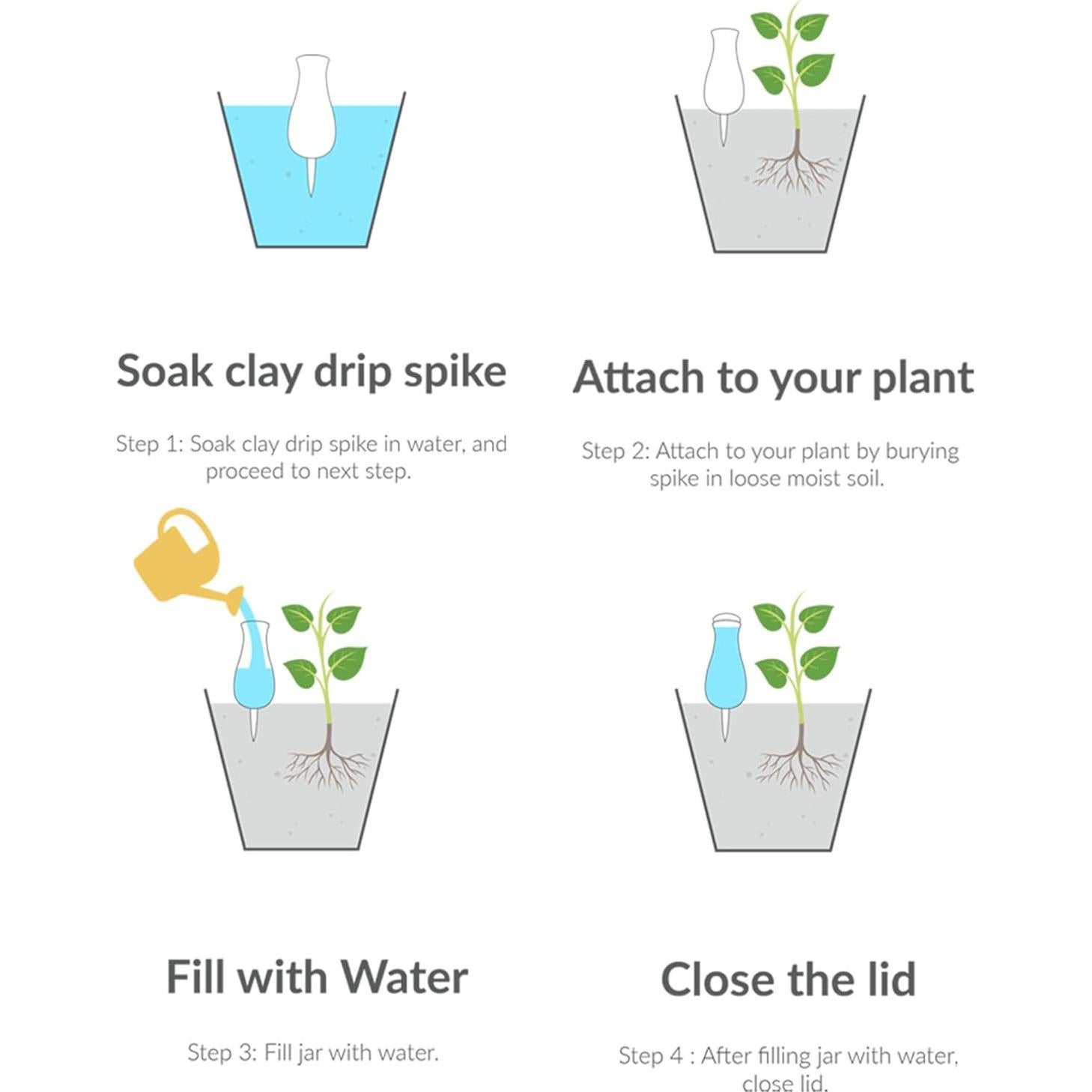 Estacas de Riego Automático SmartiLiving 4 Semanas Terracota