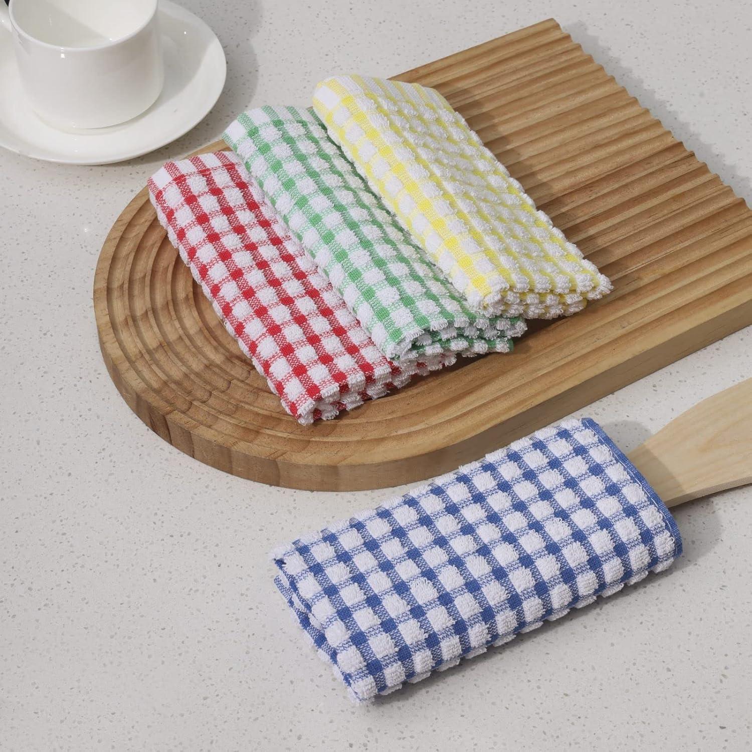 Paños de Cocina 12pcs Algodón Absorbentes Clwellge 30x30 cm