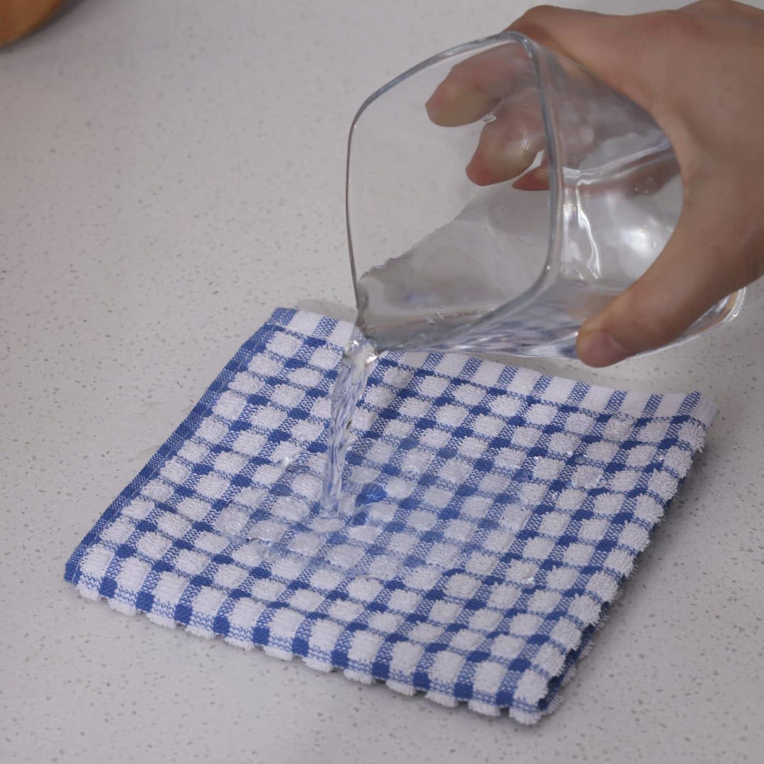 Paños de Cocina 12pcs Algodón Absorbentes Clwellge 30x30 cm