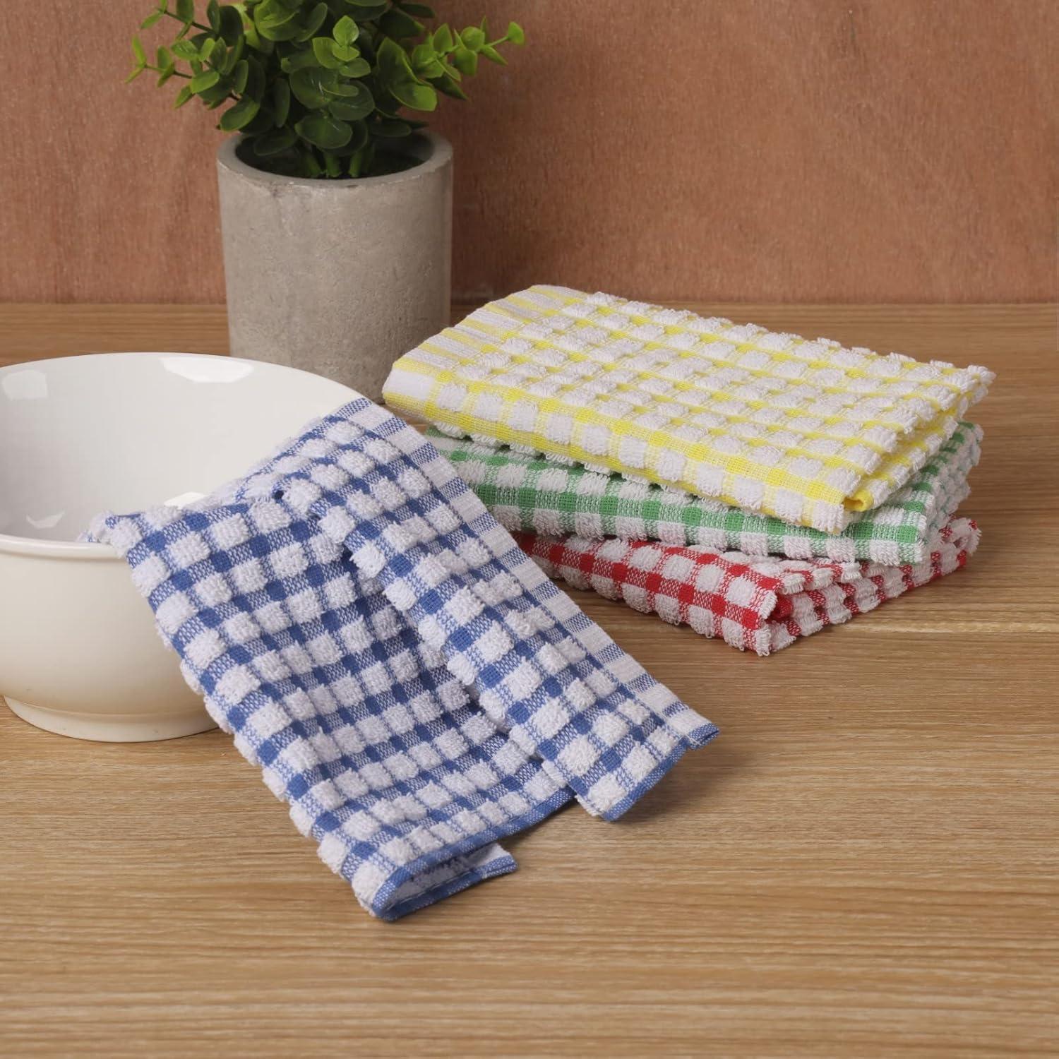 Paños de Cocina 12pcs Algodón Absorbentes Clwellge 30x30 cm