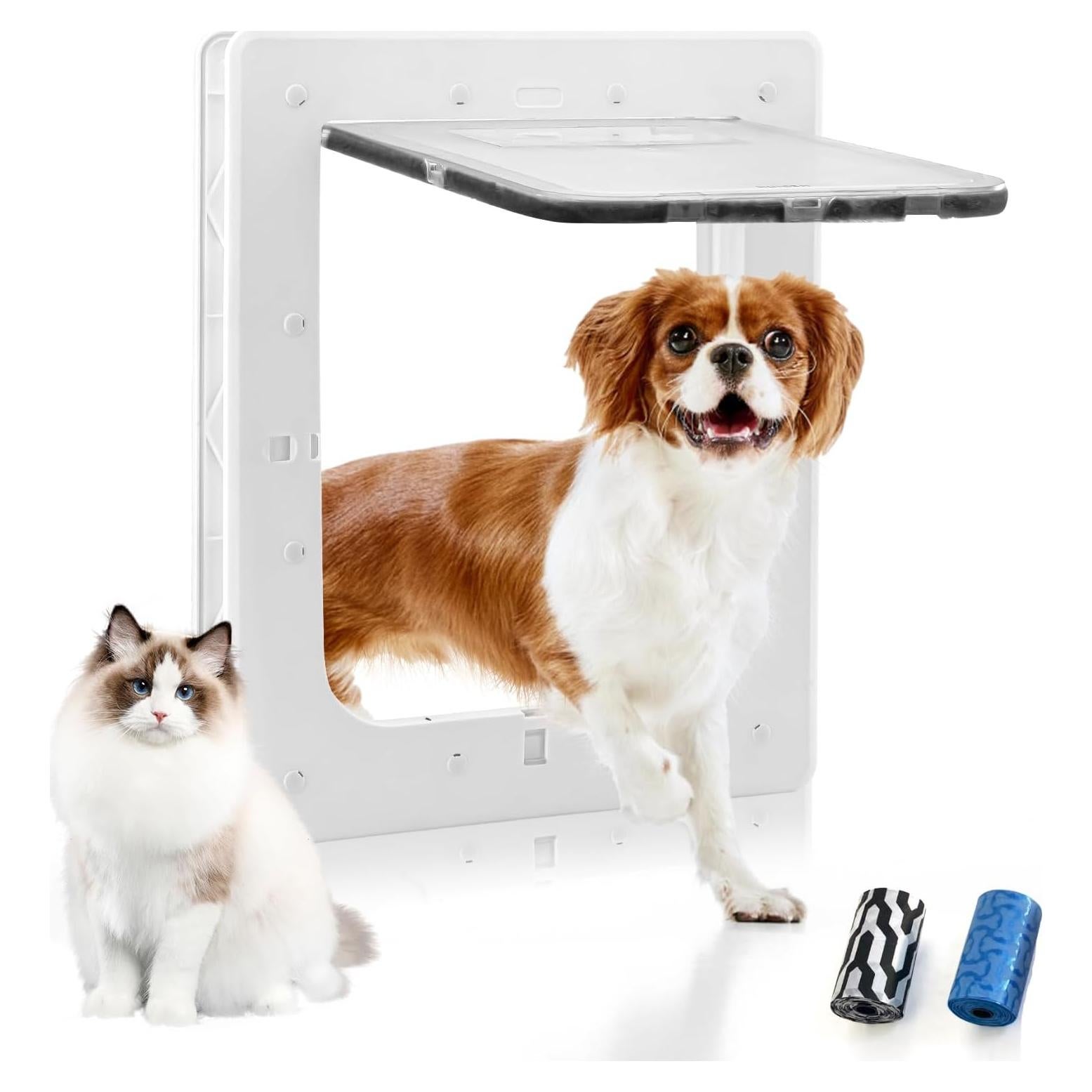 Puerta para Perros Pequeña PetSafe, 16.5 x 23.5 cm, Blanca