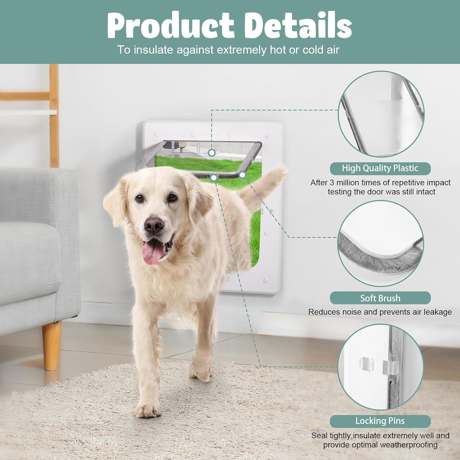 Puerta para Perros Pequeña PetSafe, 16.5 x 23.5 cm, Blanca