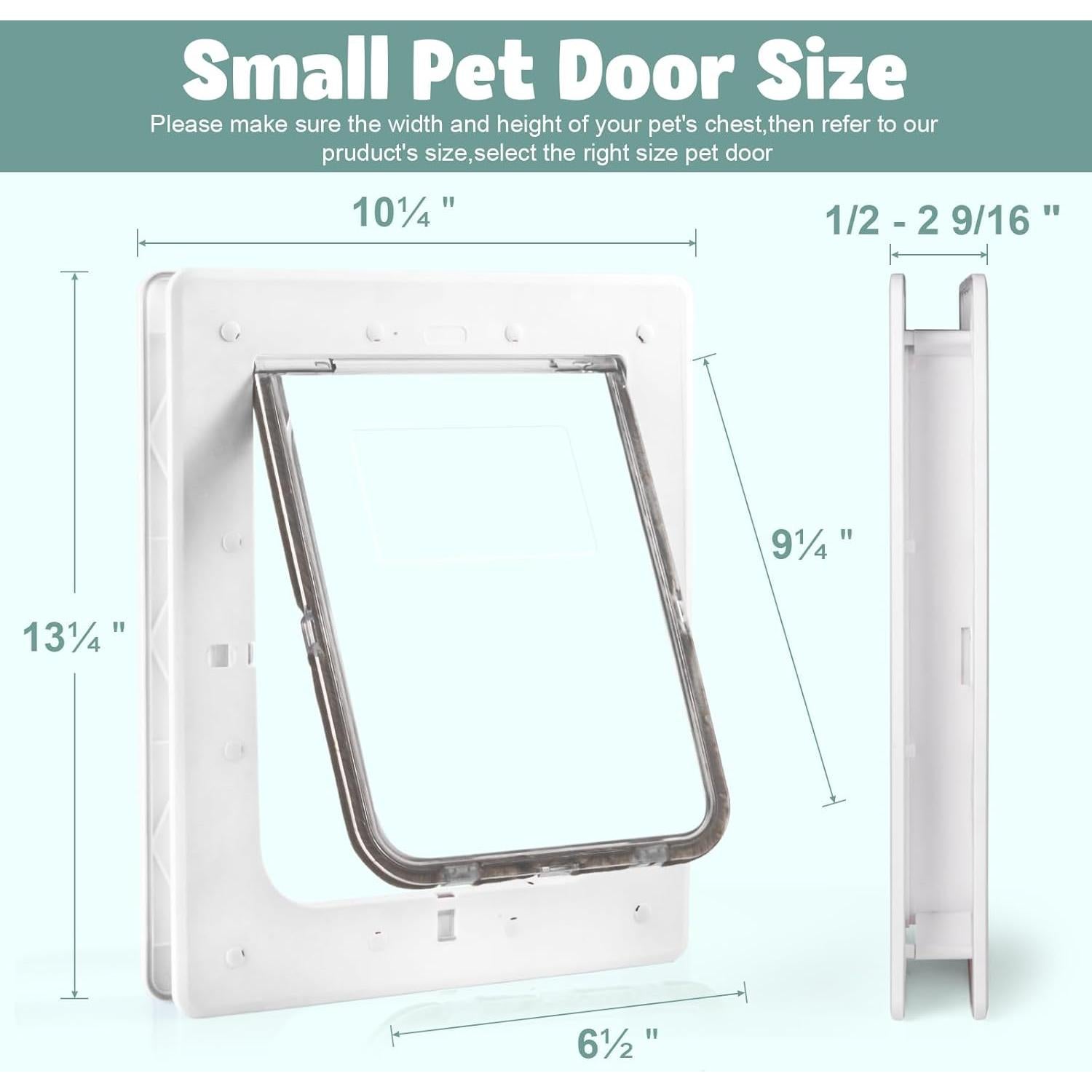 Puerta para Perros Pequeña PetSafe, 16.5 x 23.5 cm, Blanca