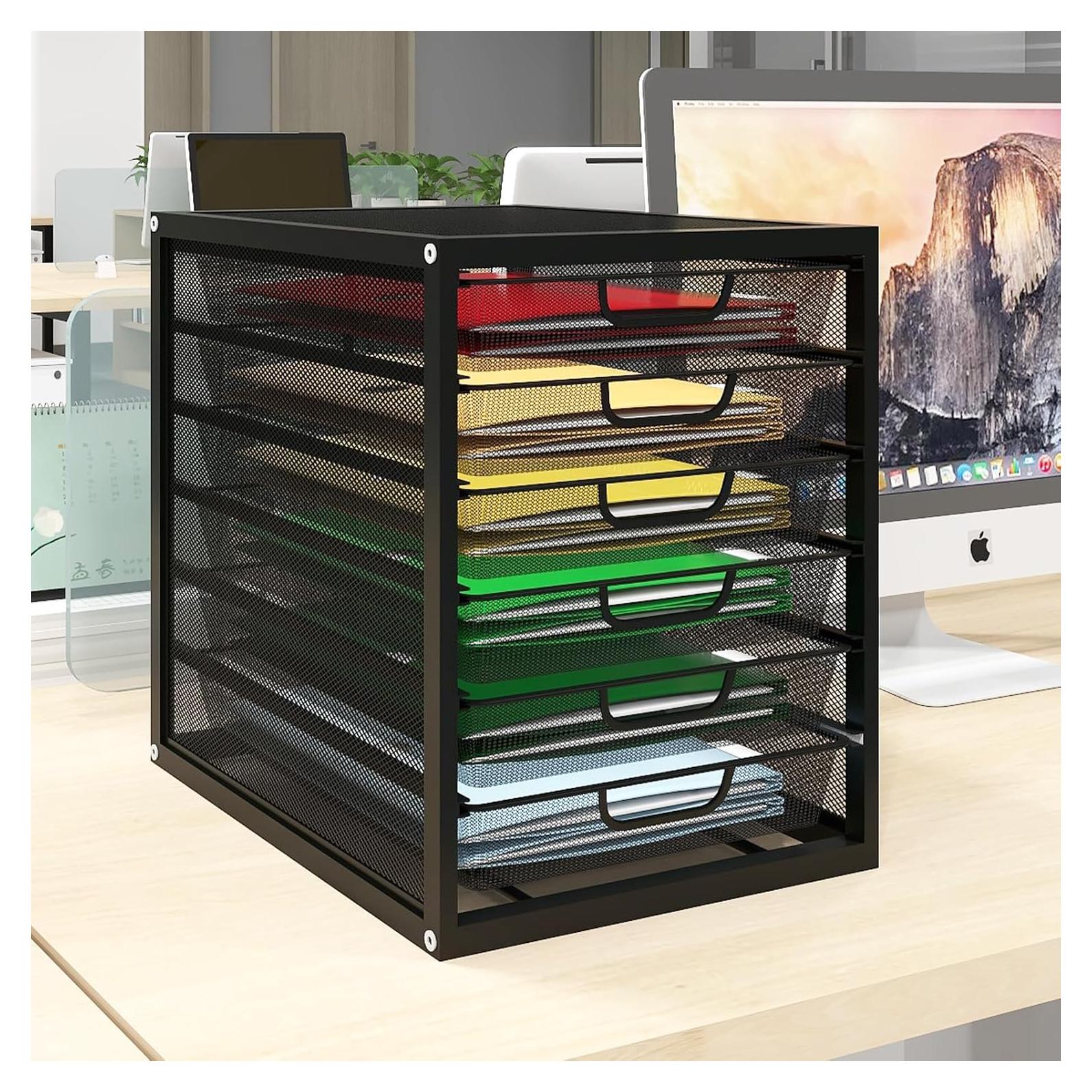 Organizador de Escritorio Natwind con 6 Cajones - Negro