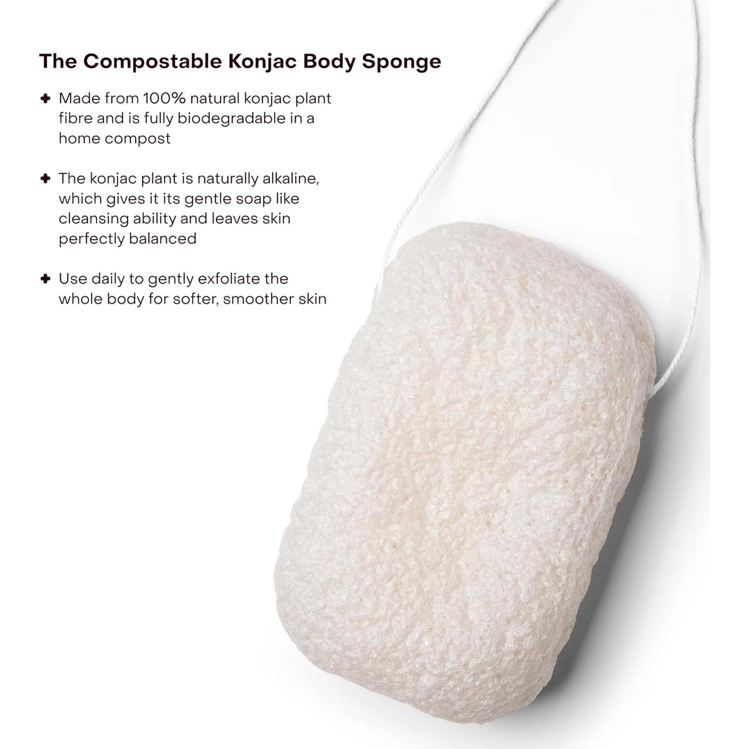 Esponja Konjac Compostable Everist 11.4x6.4cm Exfoliación Suave