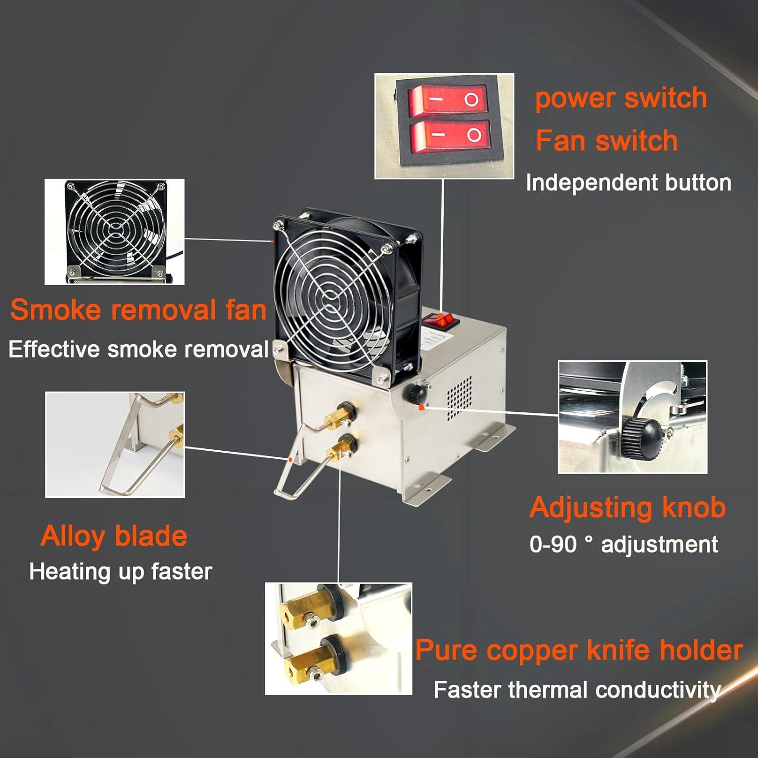 Cortador de Cuerda Eléctrico RONGTER 60W con Ventilador