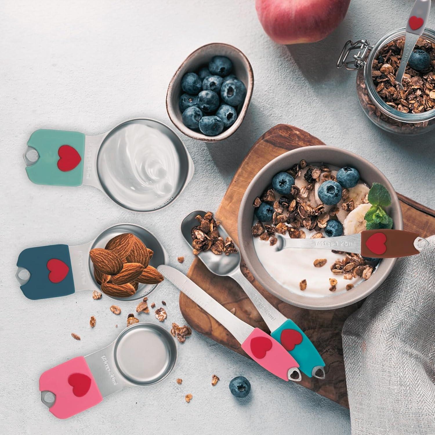 Juego de Cucharas y Tazas Medidoras Magnéticas IBER KING 14 Piezas