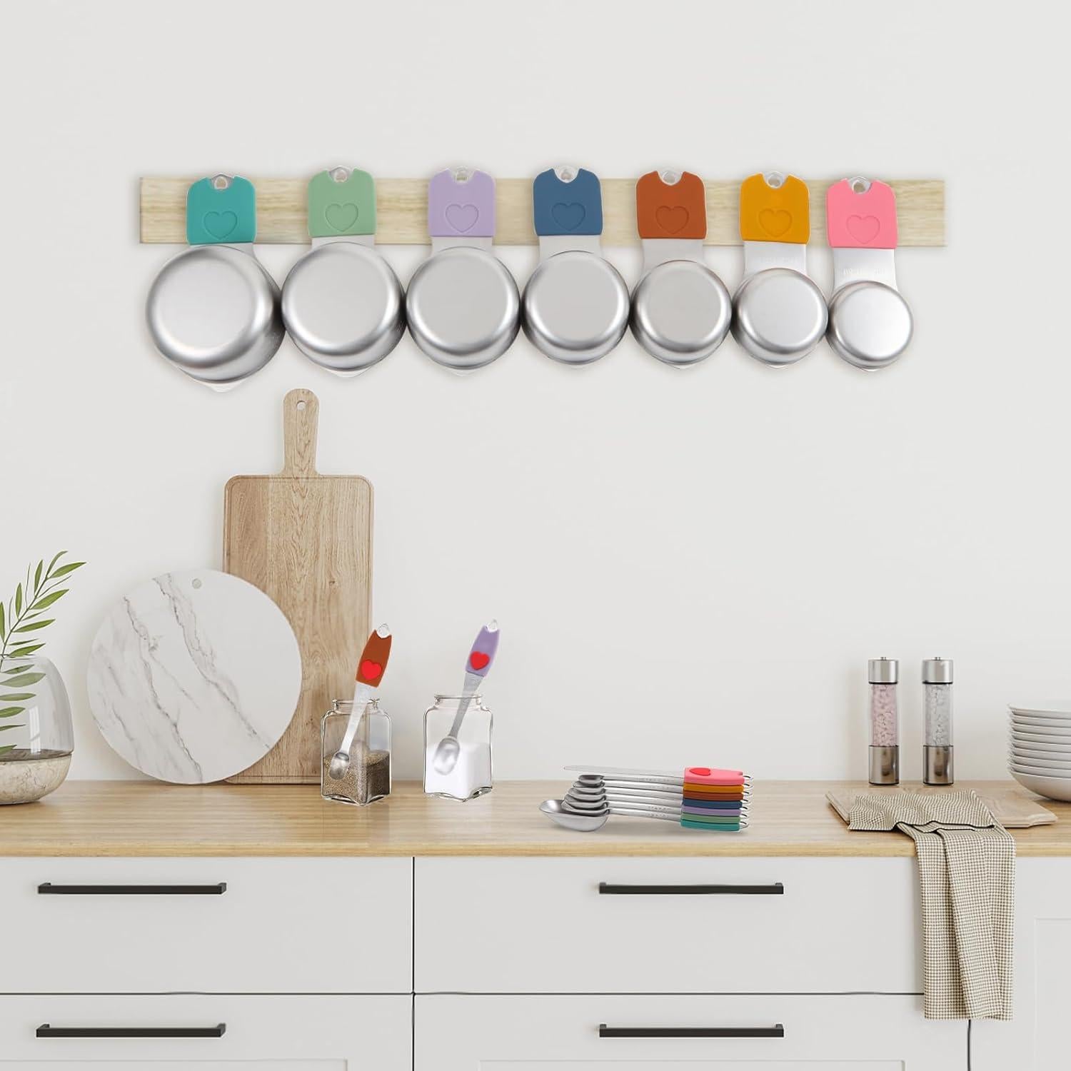 Juego de Cucharas y Tazas Medidoras Magnéticas IBER KING 14 Piezas