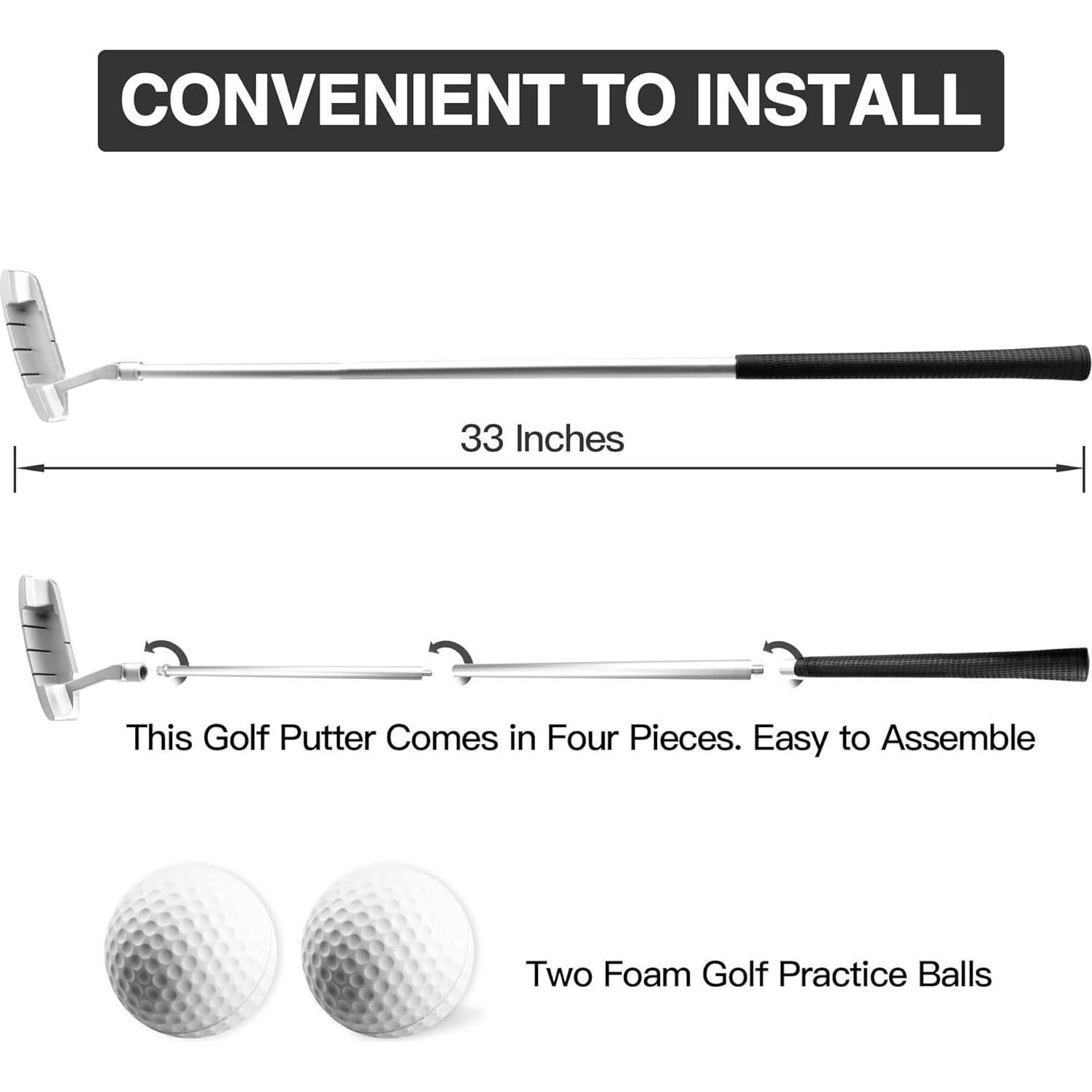 Putter de Golf Asyxstar 83 cm Diestro con 2 Pelotas