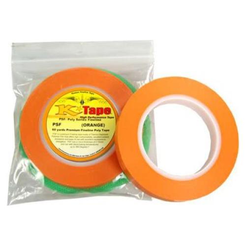 Cinta de Enmascarar Fina Custom Shop 1.27 cm x 54.86 m Naranja