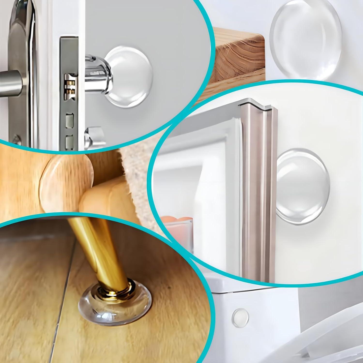 Protectores de Pared E FBOCK 6 Pcs Silicona Transparente 4cm