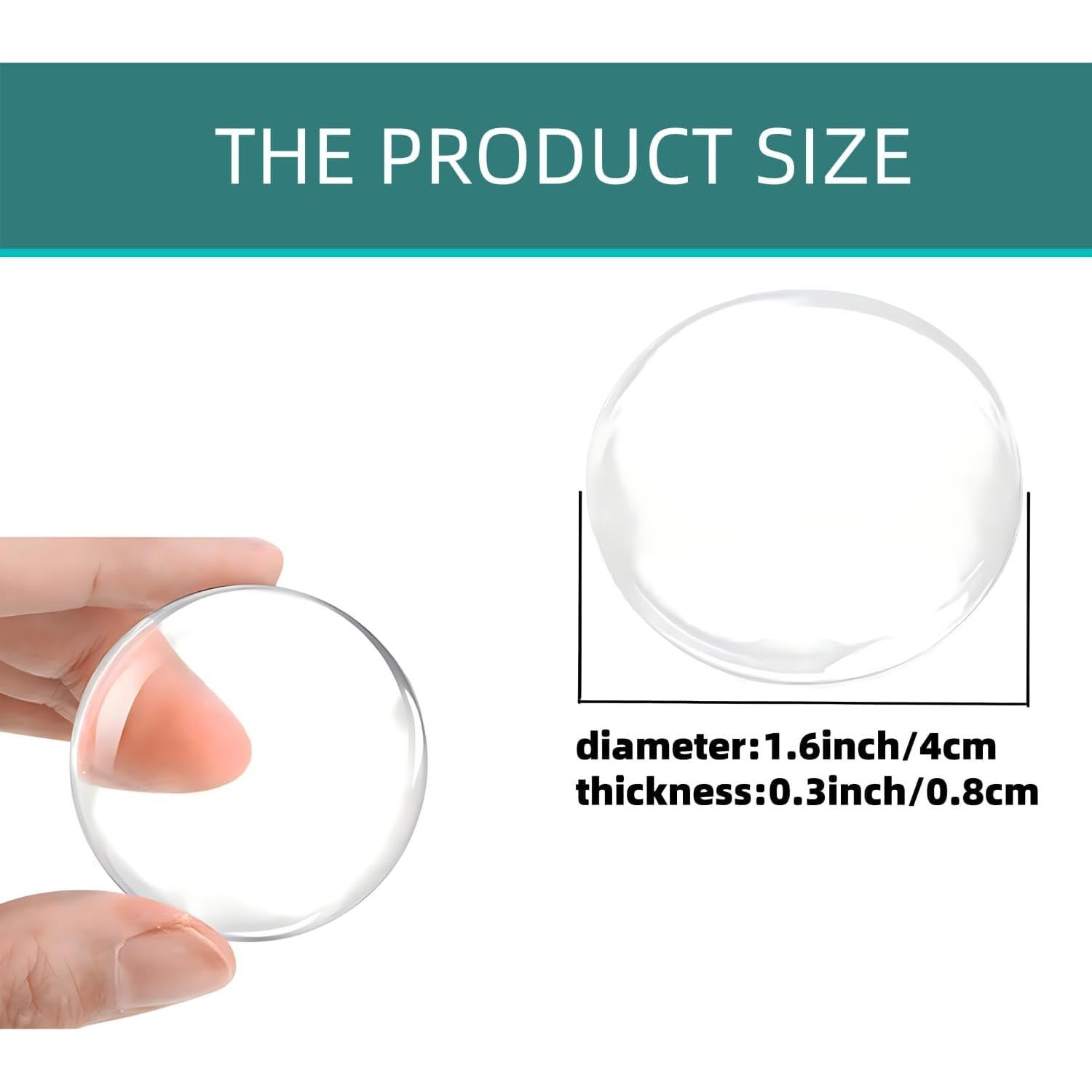 Protectores de Pared E FBOCK 6 Pcs Silicona Transparente 4cm