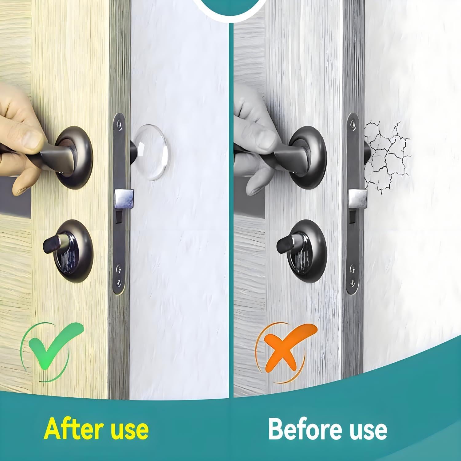 Protectores de Pared E FBOCK 6 Pcs Silicona Transparente 4cm