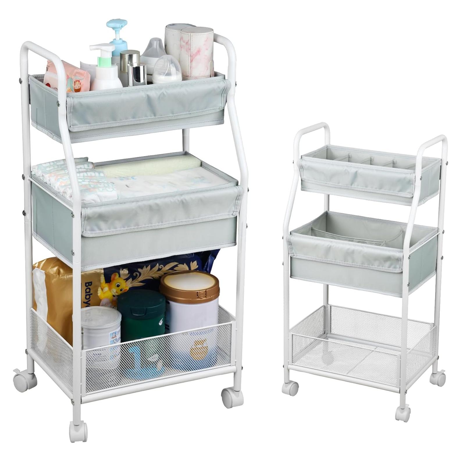 Carro Rodante de Utilidad Moteph 3 Niveles Gris 39x29x78cm