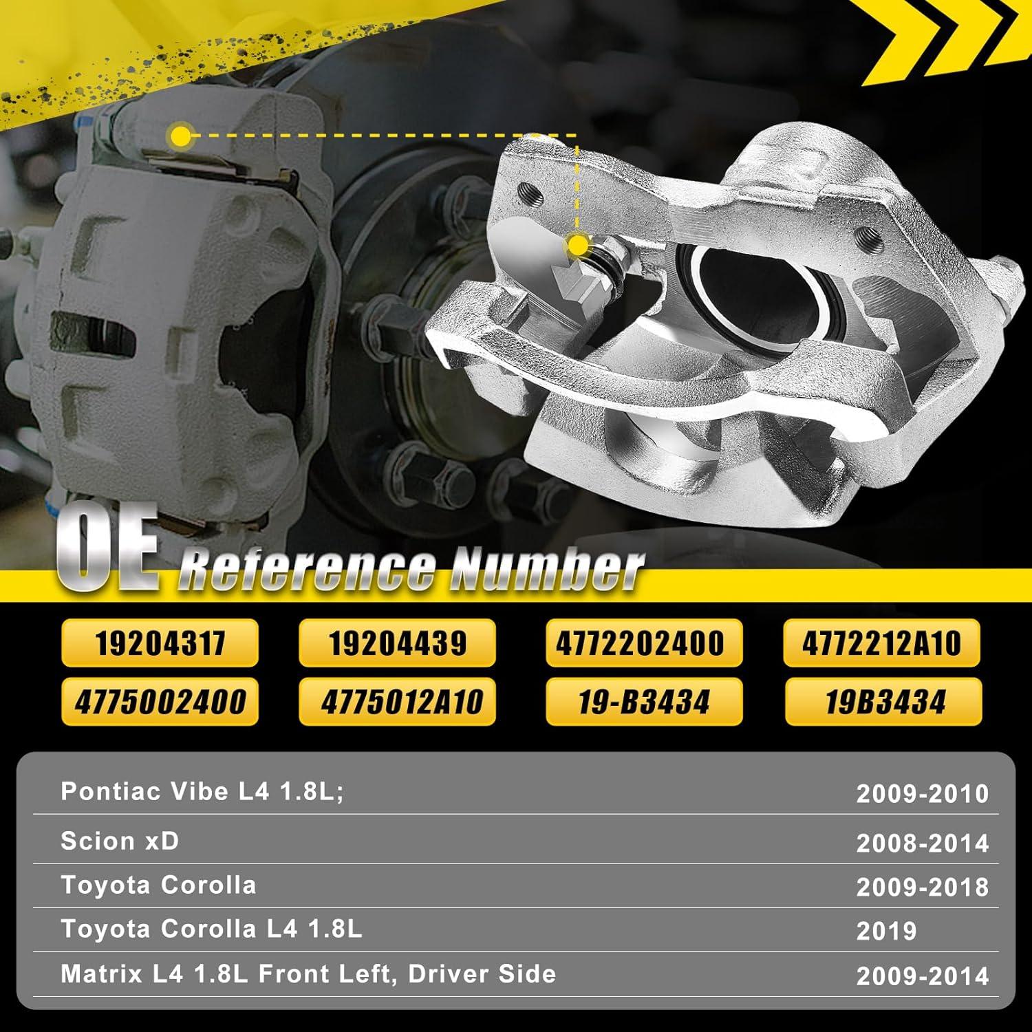 Caliper de Freno Fexhull Frente Izquierdo Compatible Toyota