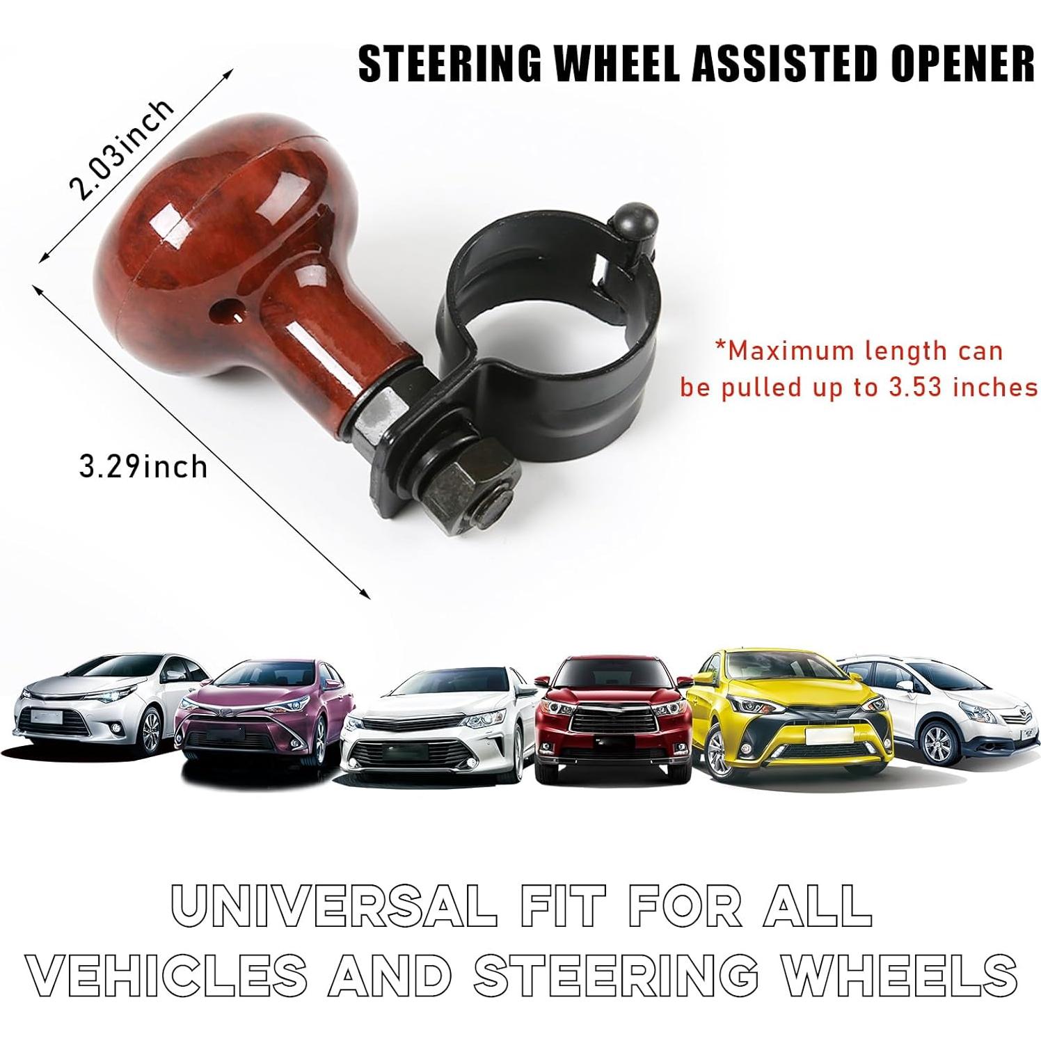 Perilla de Volante de Madera Povtii, Universal, 8.38x5.08cm