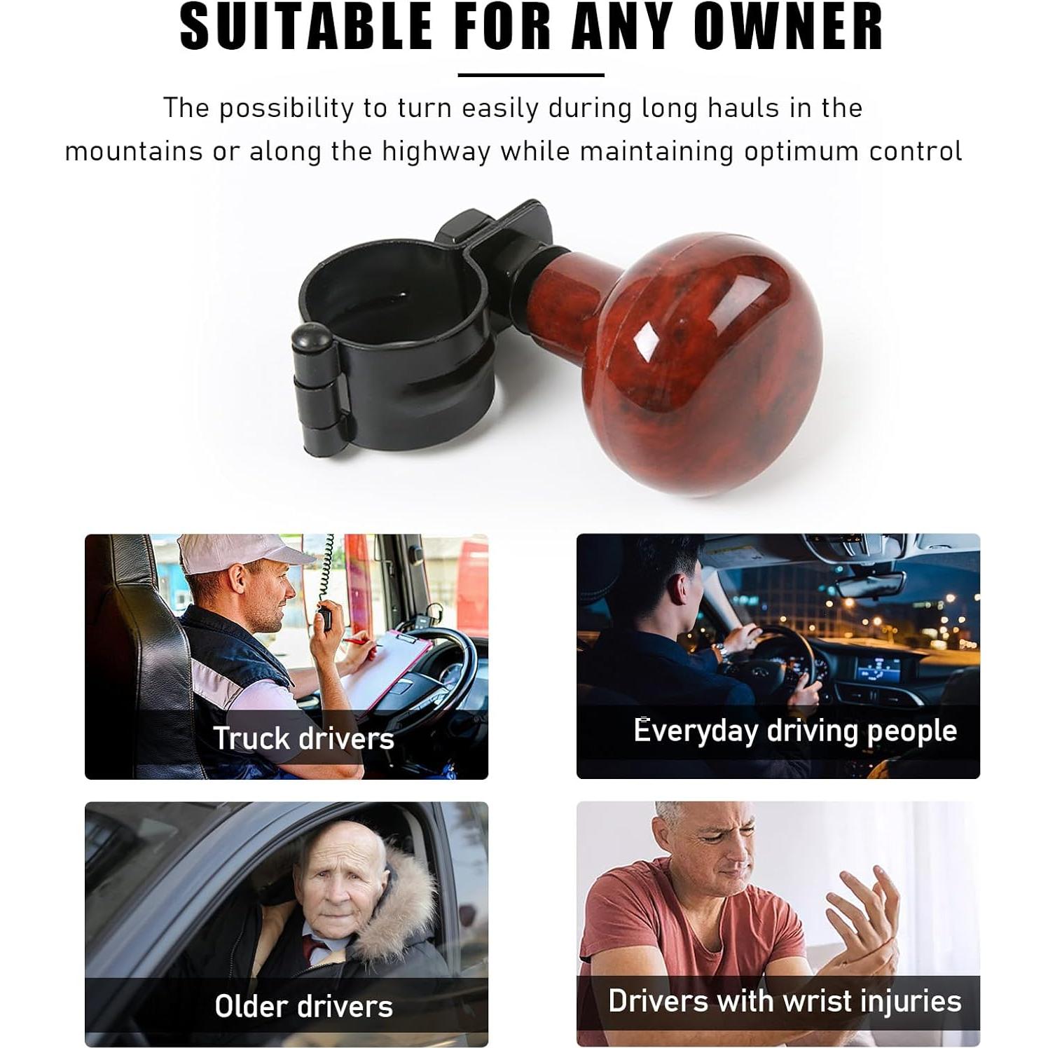 Perilla de Volante de Madera Povtii, Universal, 8.38x5.08cm