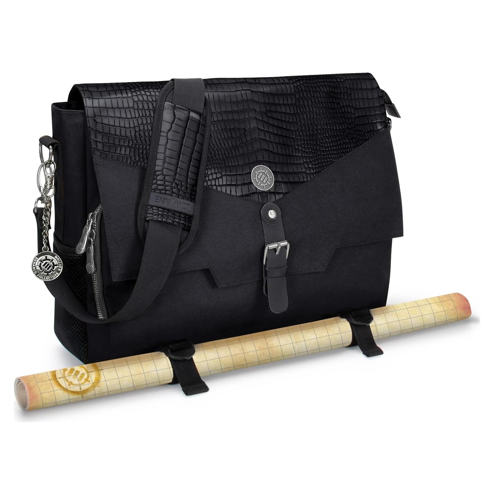 Bolsa RPG Coleccionista ENHANCE Piel Dragón 43 cm Negro