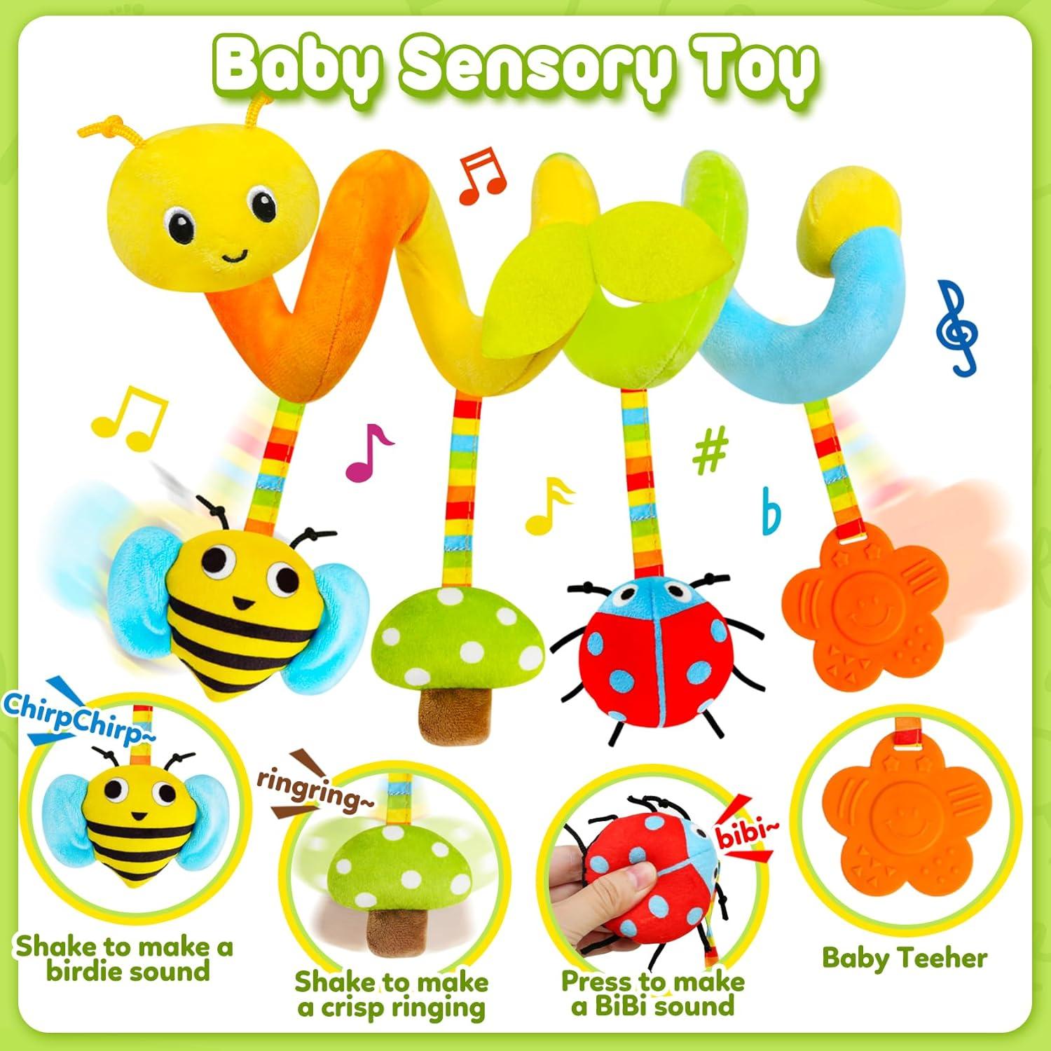 Juguete de Asiento de Coche para Bebés GKDOMS Oruga 0-6 Años