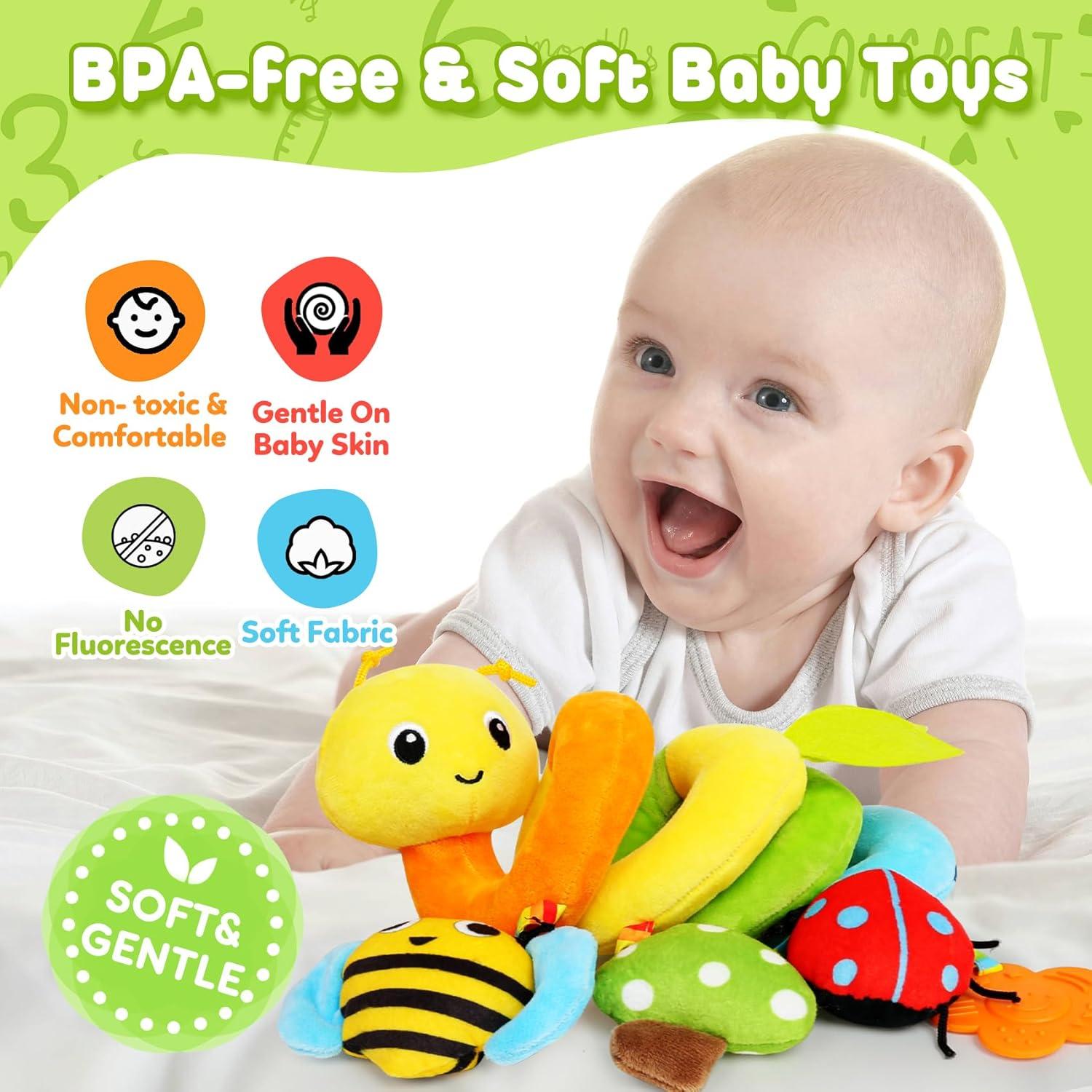 Juguete de Asiento de Coche para Bebés GKDOMS Oruga 0-6 Años