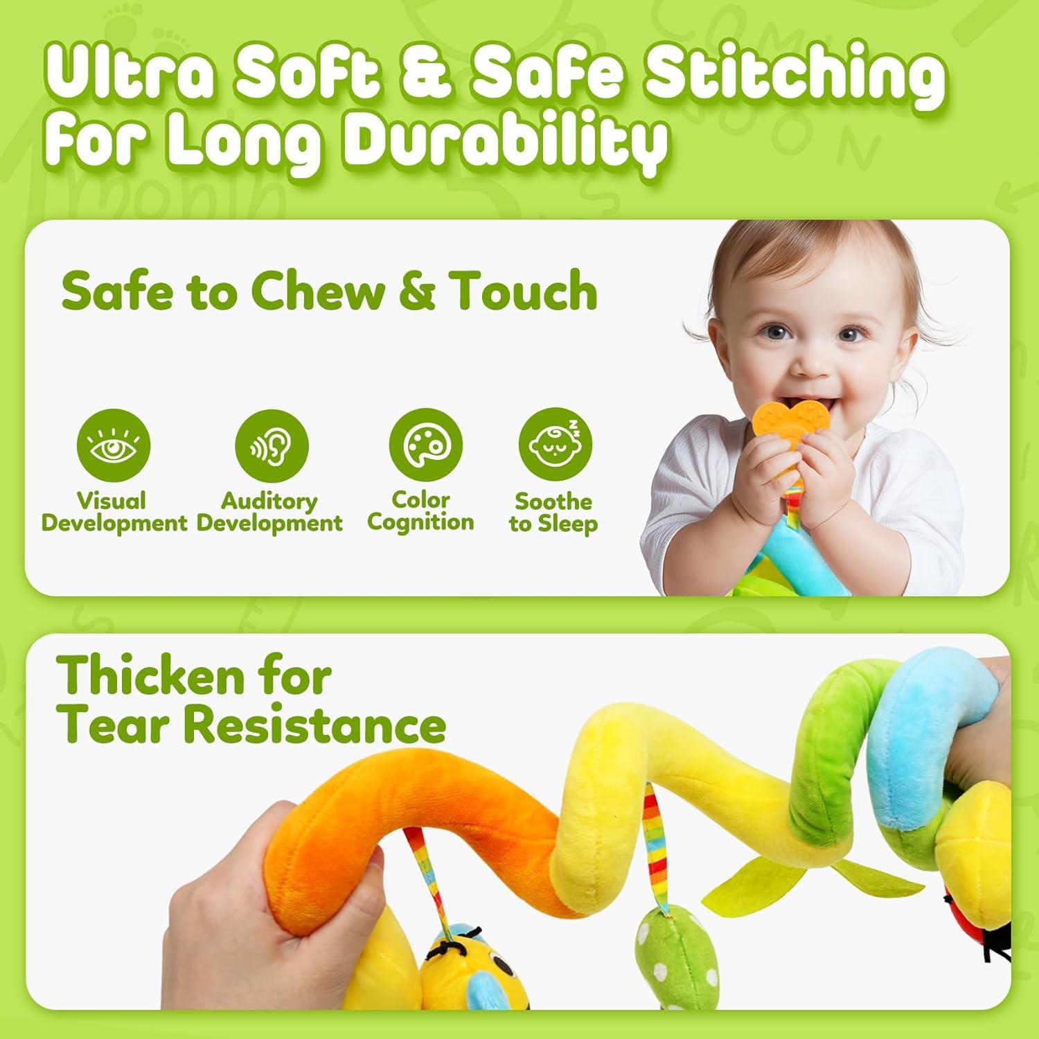 Juguete de Asiento de Coche para Bebés GKDOMS Oruga 0-6 Años