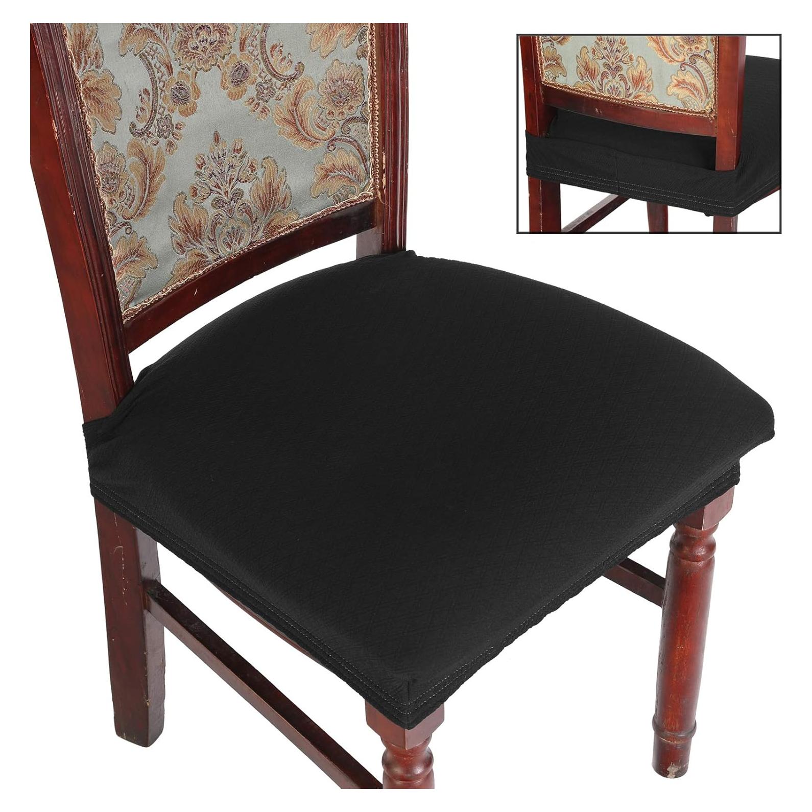 Funda de Silla de Comedor BUYUE Set de 4 Jacquard Elástico