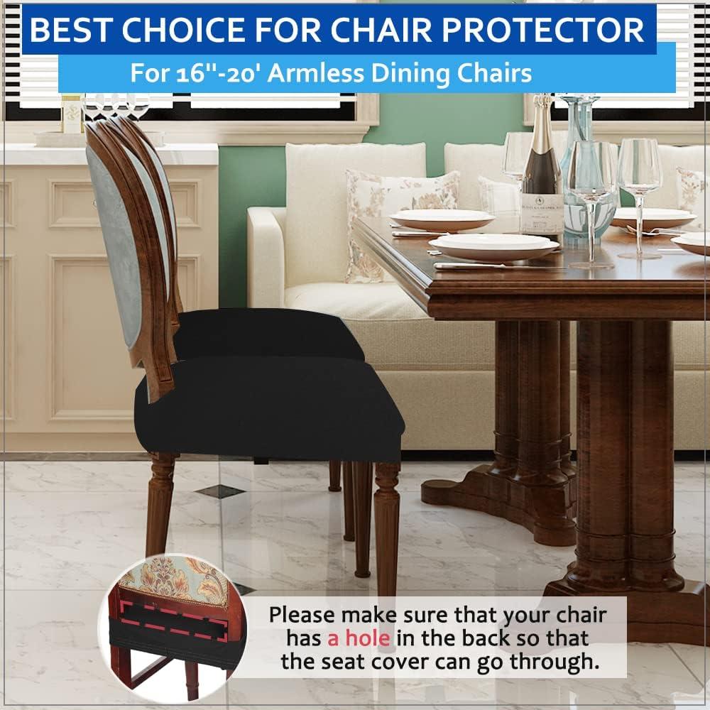 Funda de Silla de Comedor BUYUE Set de 4 Jacquard Elástico