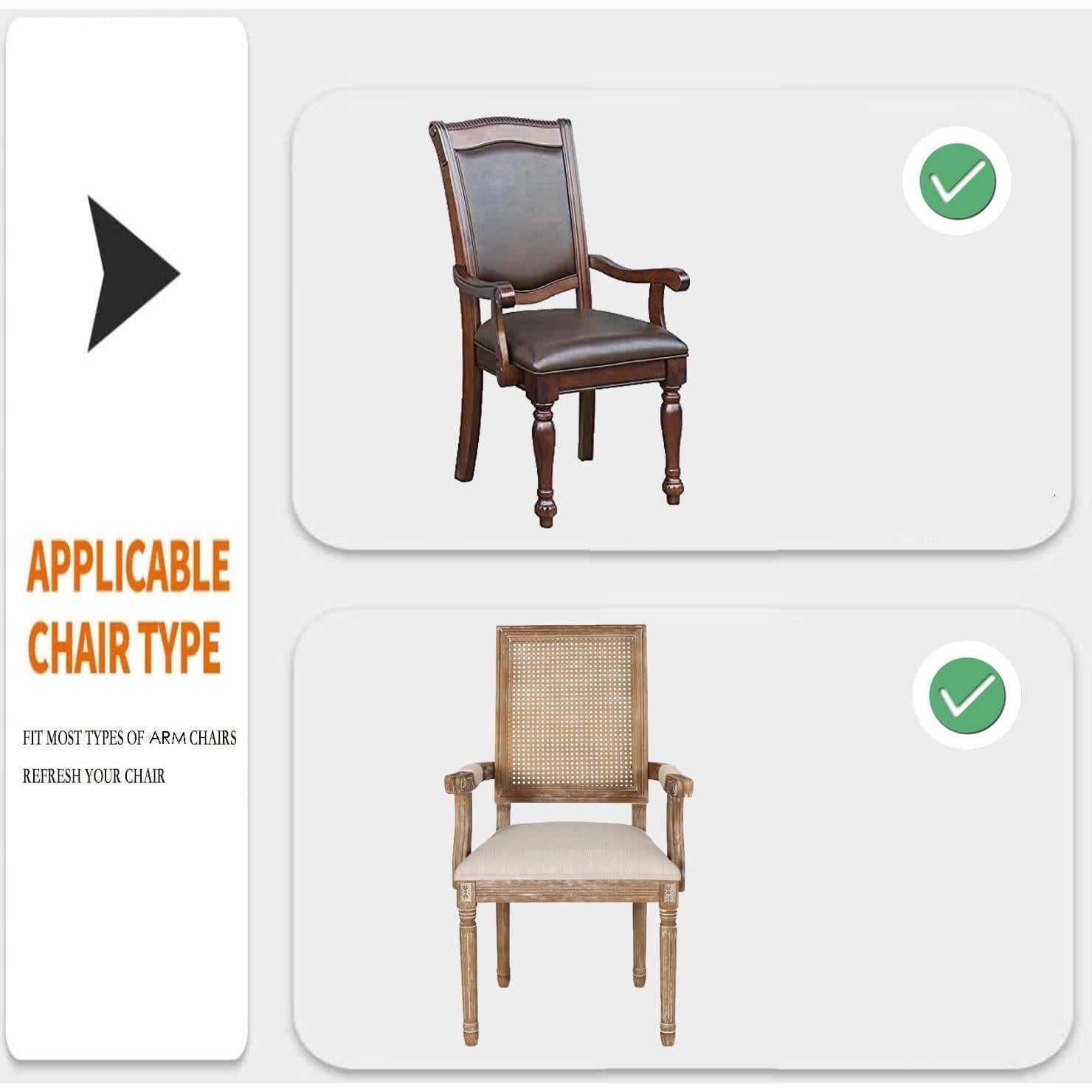 Funda de Silla Deisy Dee Estilo Medio Siglo Marrón Claro